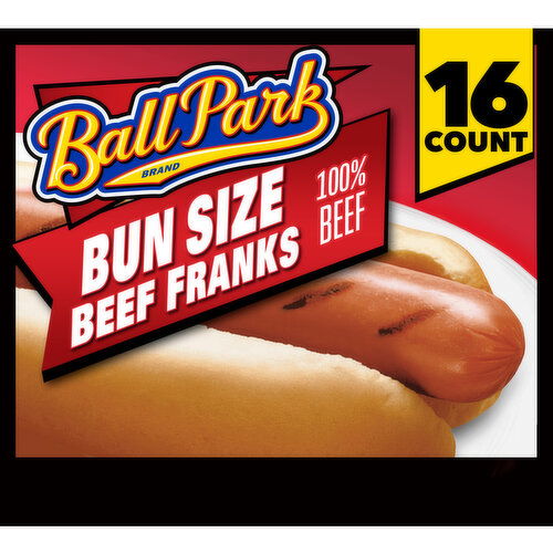 Ball Park Bun Length Hot Dogs, Beef