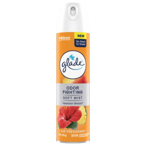 Glade Air Freshener, Soft Mist, Odor Fighting, Hawaiian Breeze