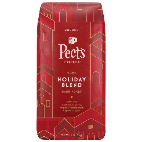 Peet's Coffee Coffee, Ground, Dark Roast, Holiday Blend