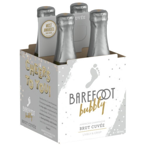 Barefoot Bubbly Brut Cuvee Calfornia Champagne Sparkling Wine Image 1 of 5