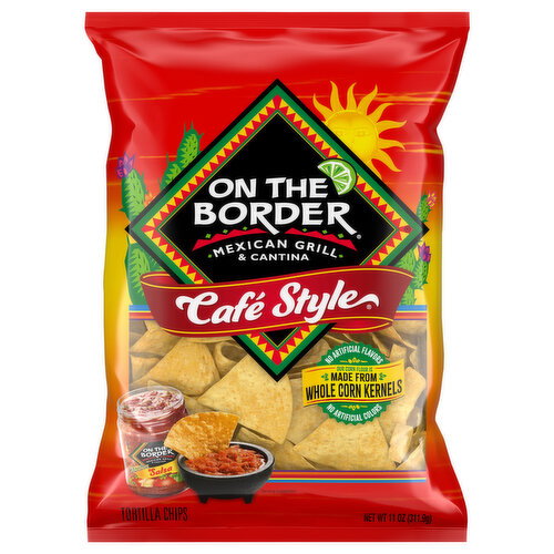 On the Border Cafe Style salt Tortilla Chips Image 1 of 6