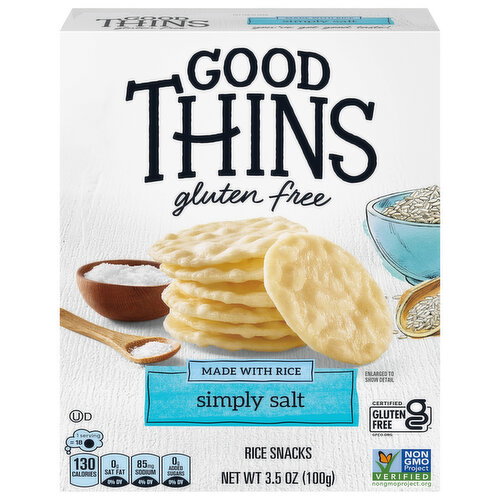Good Thins Rice Snacks, Gluten Free, Simply Salt Image 1 of 6