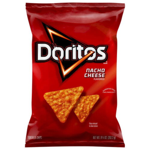 Doritos Tortilla Chips, Nacho Cheese Flavored