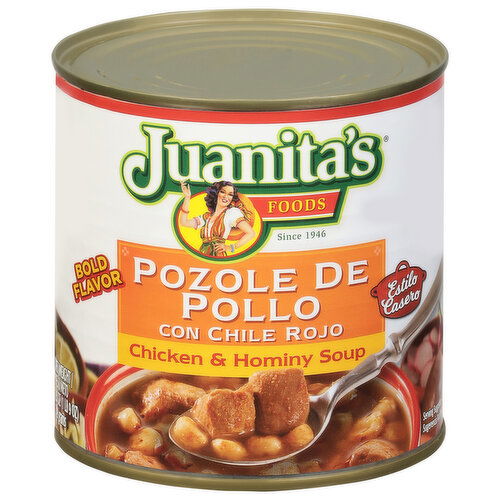 Juanita's Foods Soup, Chicken & Hominy