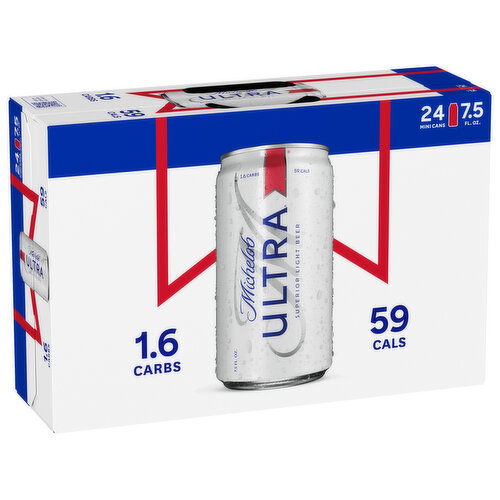 Michelob Ultra Beer, 24 Pack Beer, 7.5 fl oz Cans