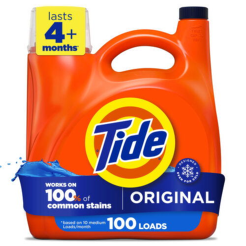 Tide Liquid Detergent, Original 100 lds