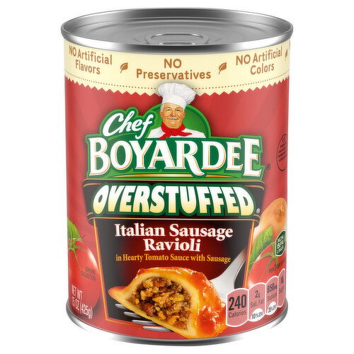 Chef Boyardee Italian Sausage Ravioli in Hearty Tomato Sauce with Sausage