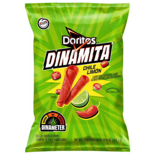 Doritos Tortilla Chips, Rolled, Chile Limon