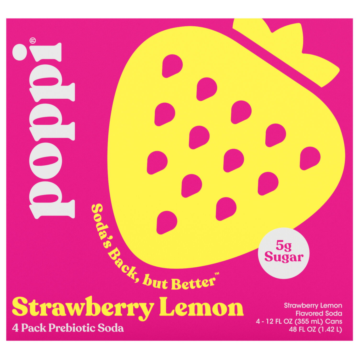 Poppi Strawberry Lemon Prebiotic Soda - Smart & Final