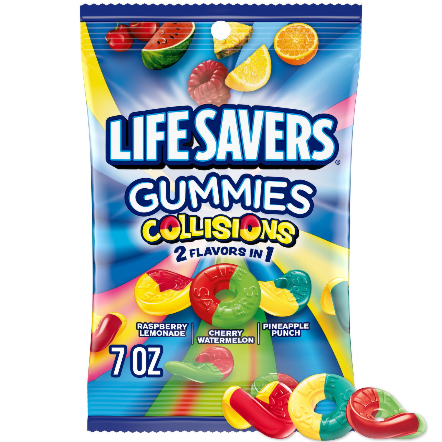 Life Savers LIFE SAVERS Gummy Candy, Collisions, 7 oz Bag - Smart