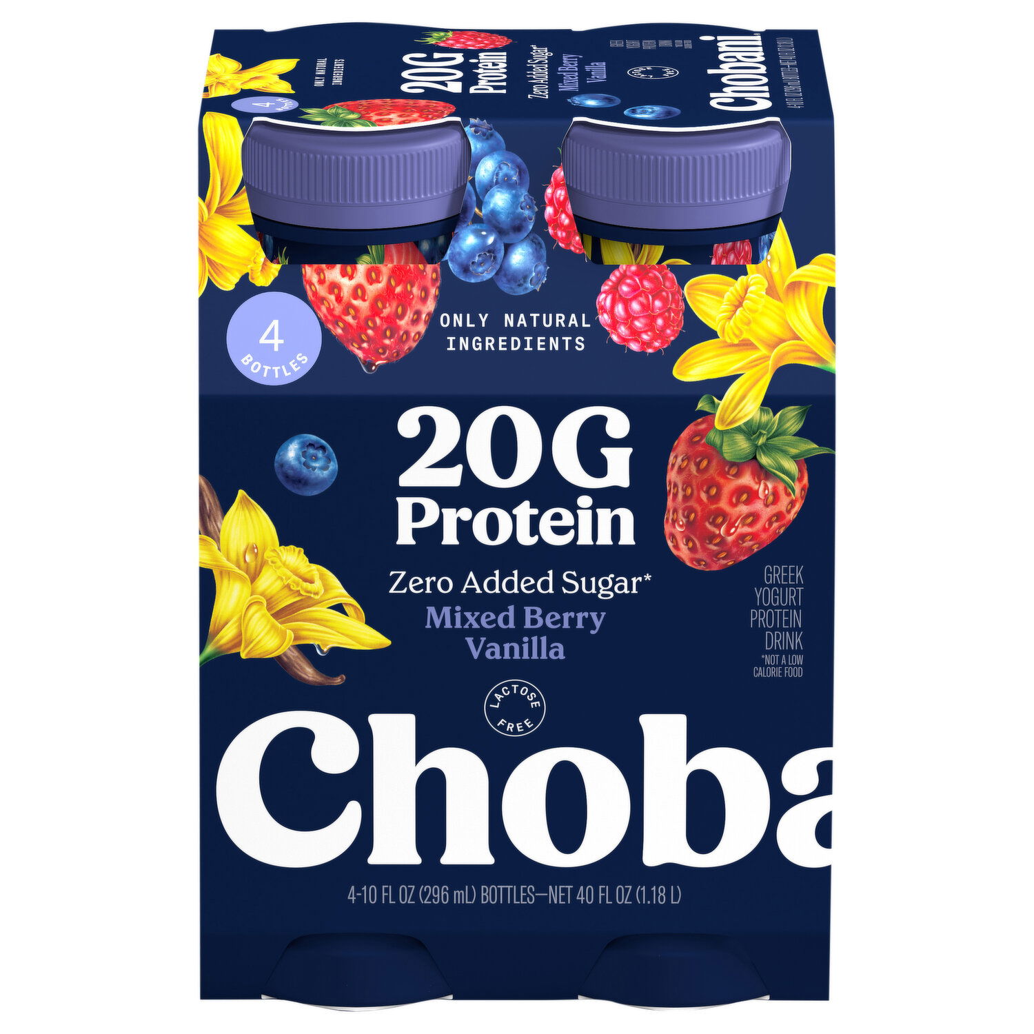 Chobani Zero Added Sugar Mixed Berry Vanilla Yogurt Protein Drink