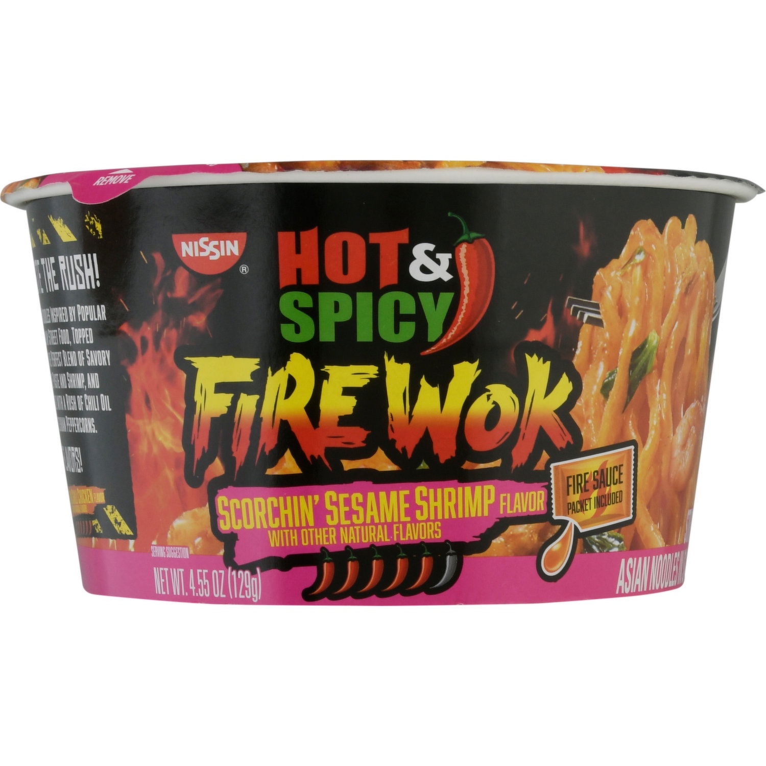 Nissin Stir Fry Asian Noodles in Sauce, Scorchin' Sesame Shrimp