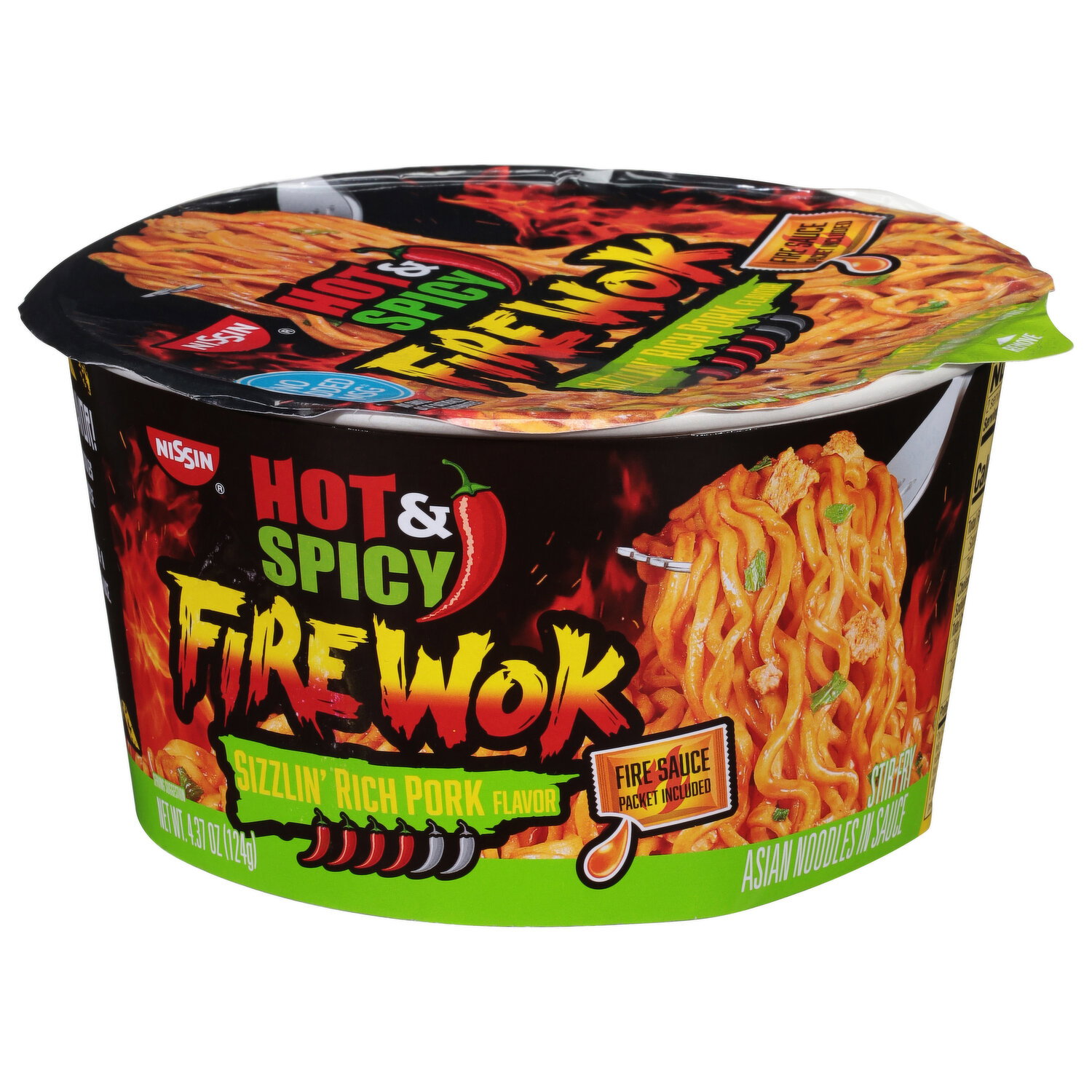 Nissin Noodles, Sizzlin Rich Pork Flavor, Hot & Spicy - Smart & Final