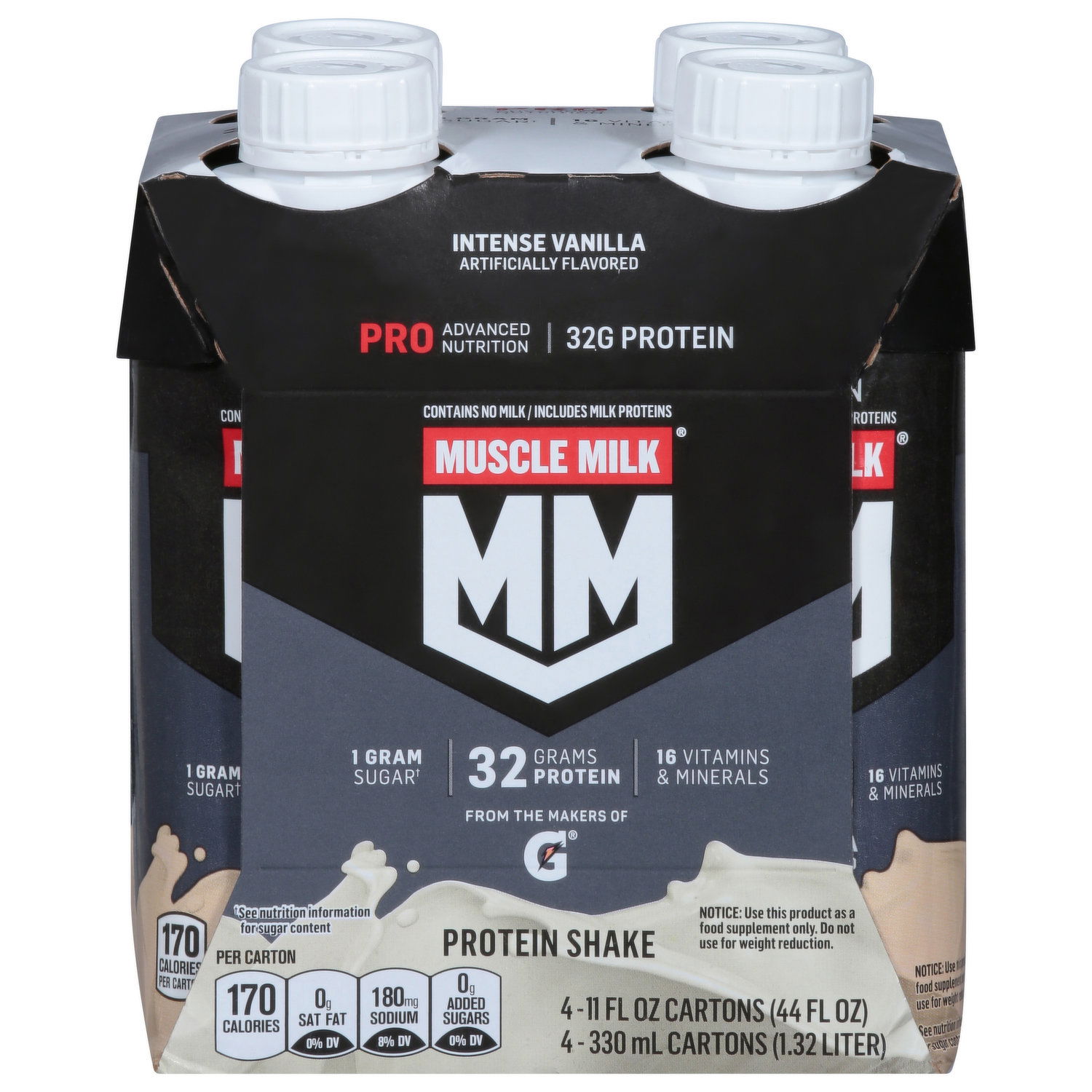 milk Muscle Milk Genuine Zero Sugar Protein Shake Vanilla Crème