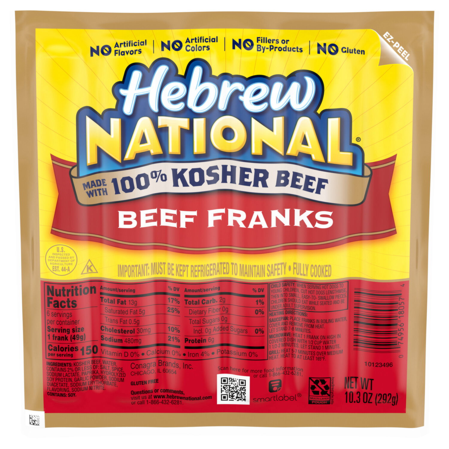 FHS フランツヘルヌ ゼンマイ式振子/ドイツ製FHS 151-70 Hebrew National Beef Franks - Smart & Final