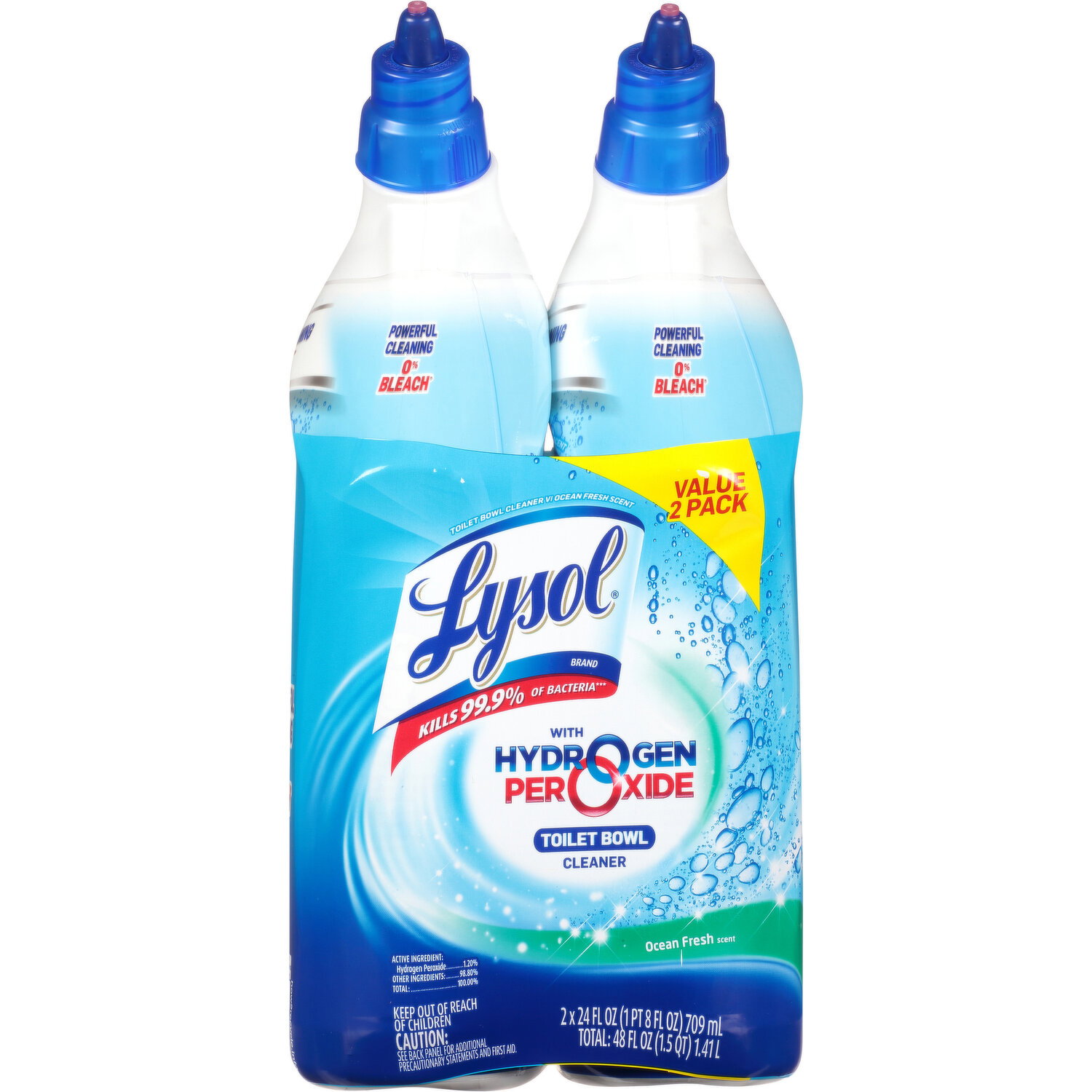 Lysol Clinging Gel, Power, Atlantic Fresh Scent, 2 in 1, Value