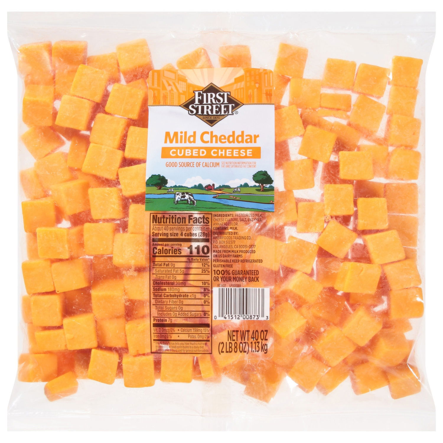 First Street Cubed Cheese, Mild Cheddar - Smart & Final First Street Cubed Cheese, Mild Cheddar - Smart & Final