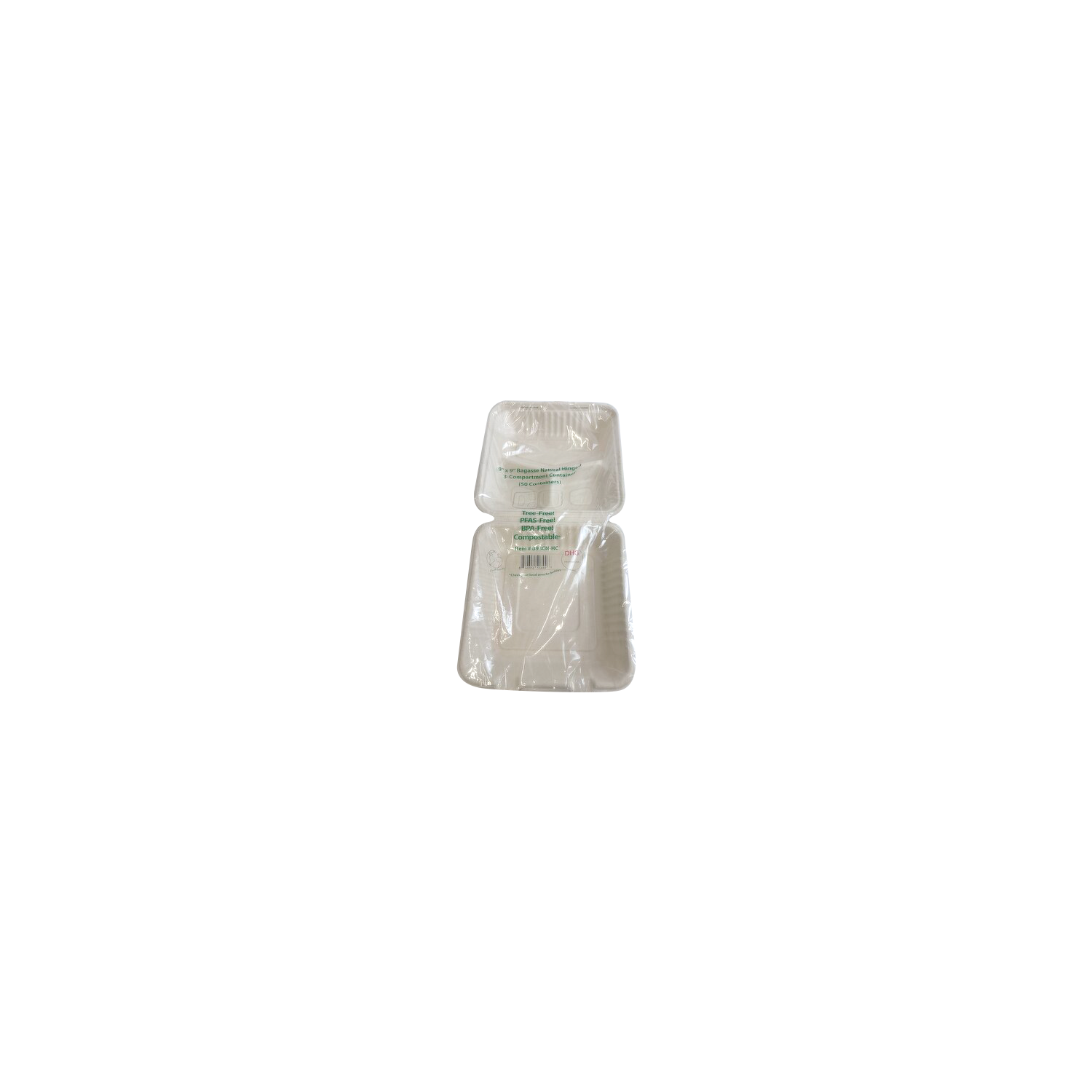 9x9 3c Molded Fiber Hinged Container - Smart & Final