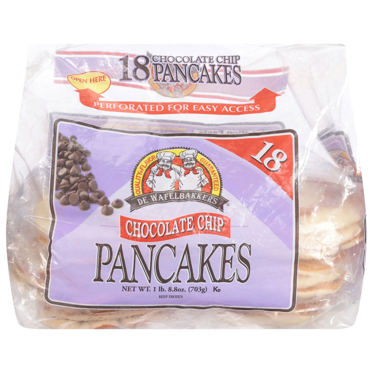 De Wafelbakkers Pancakes, Chocolate Chip - Smart & Final