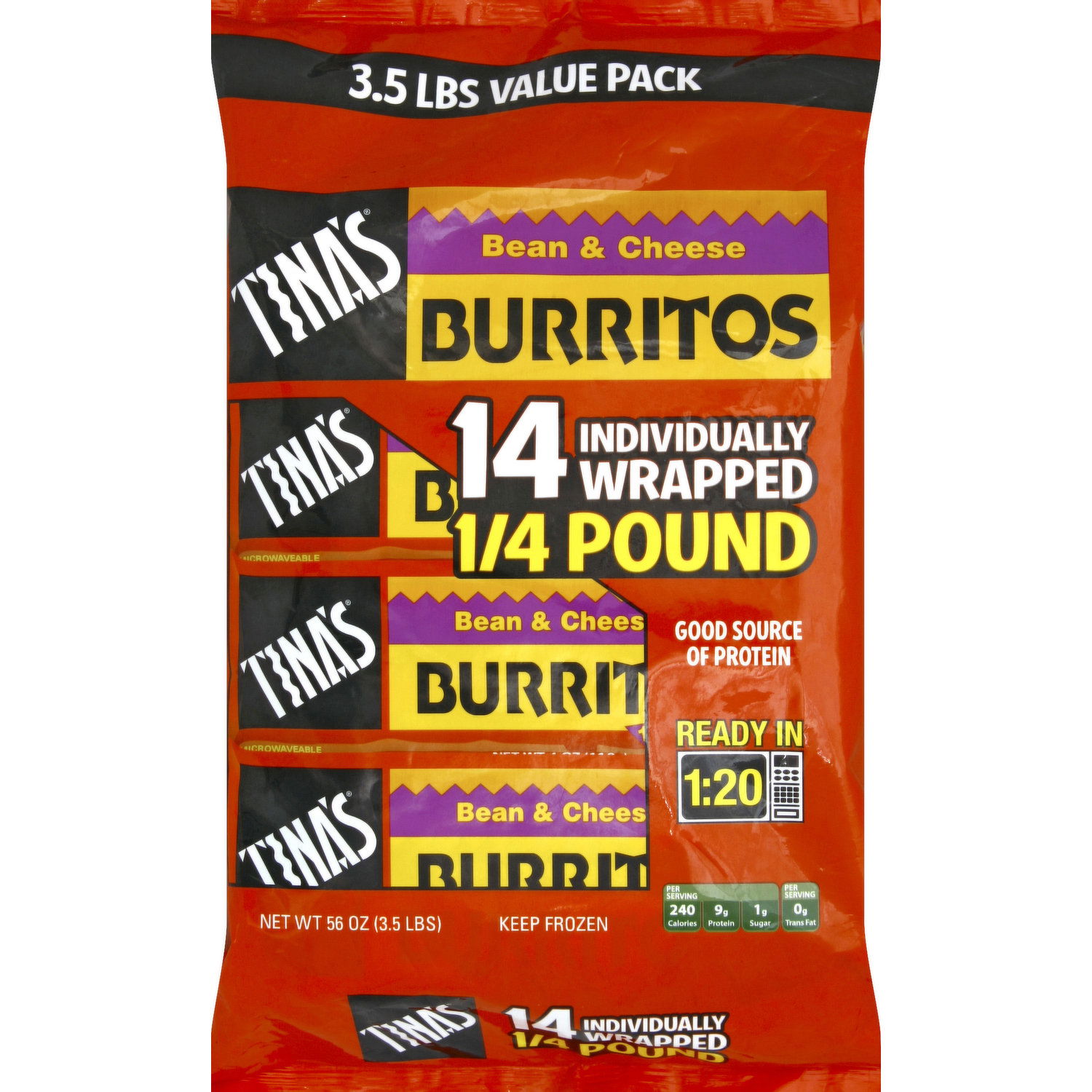 Tina's Burritos, Red Hot Beef - Smart & Final