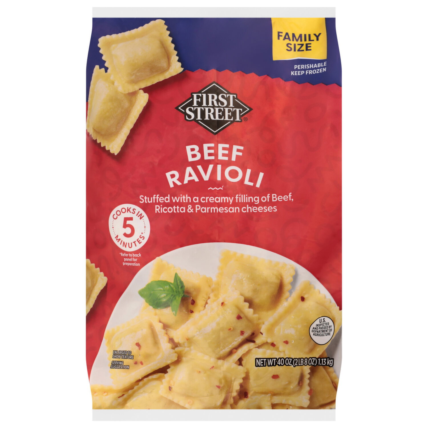 First Street Beef Ravioli Family Size - Smart & Final