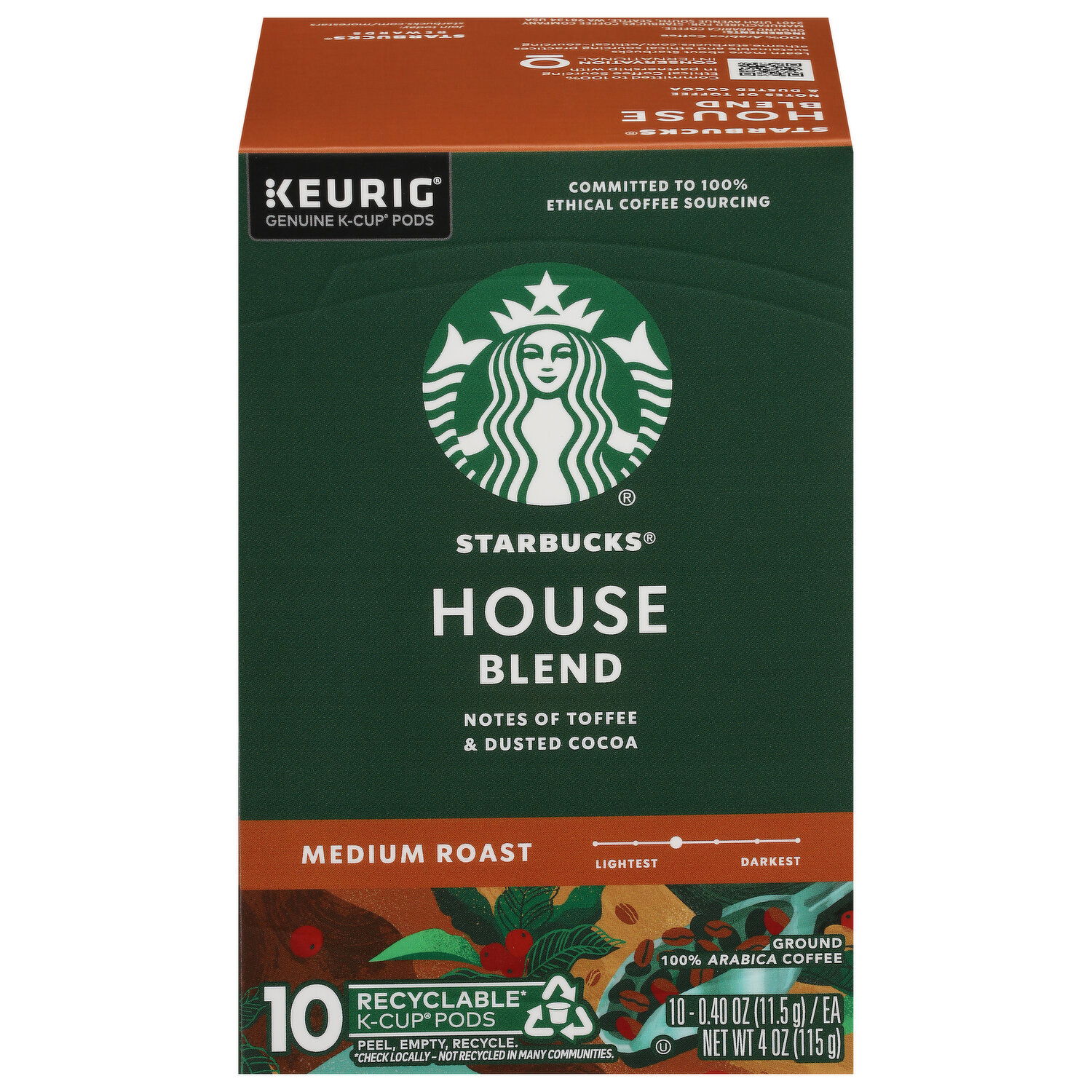 Starbucks Coffee, Ground, Medium Roast, Breakfast Blend, K