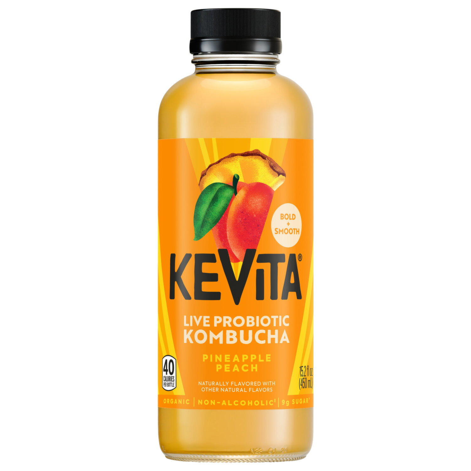 Kenya 2本 mukii Vita Bubbleビタバブル 10000 KeVita Live Probiotic Pineapple Peach Kombucha - Smart & Final
