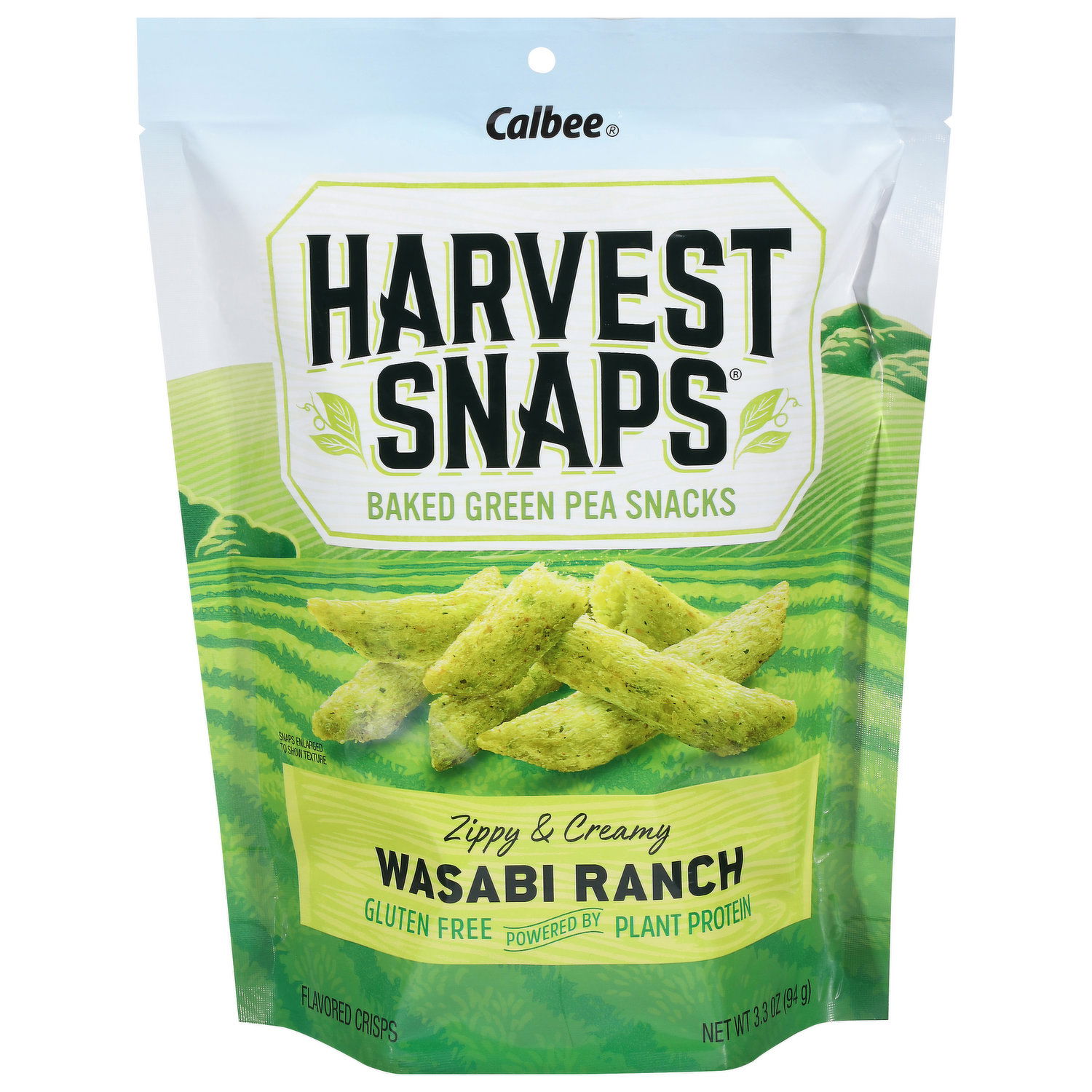 Harvest Snaps Green Pea Snacks, Baked, Wasabi Ranch - Smart & Final