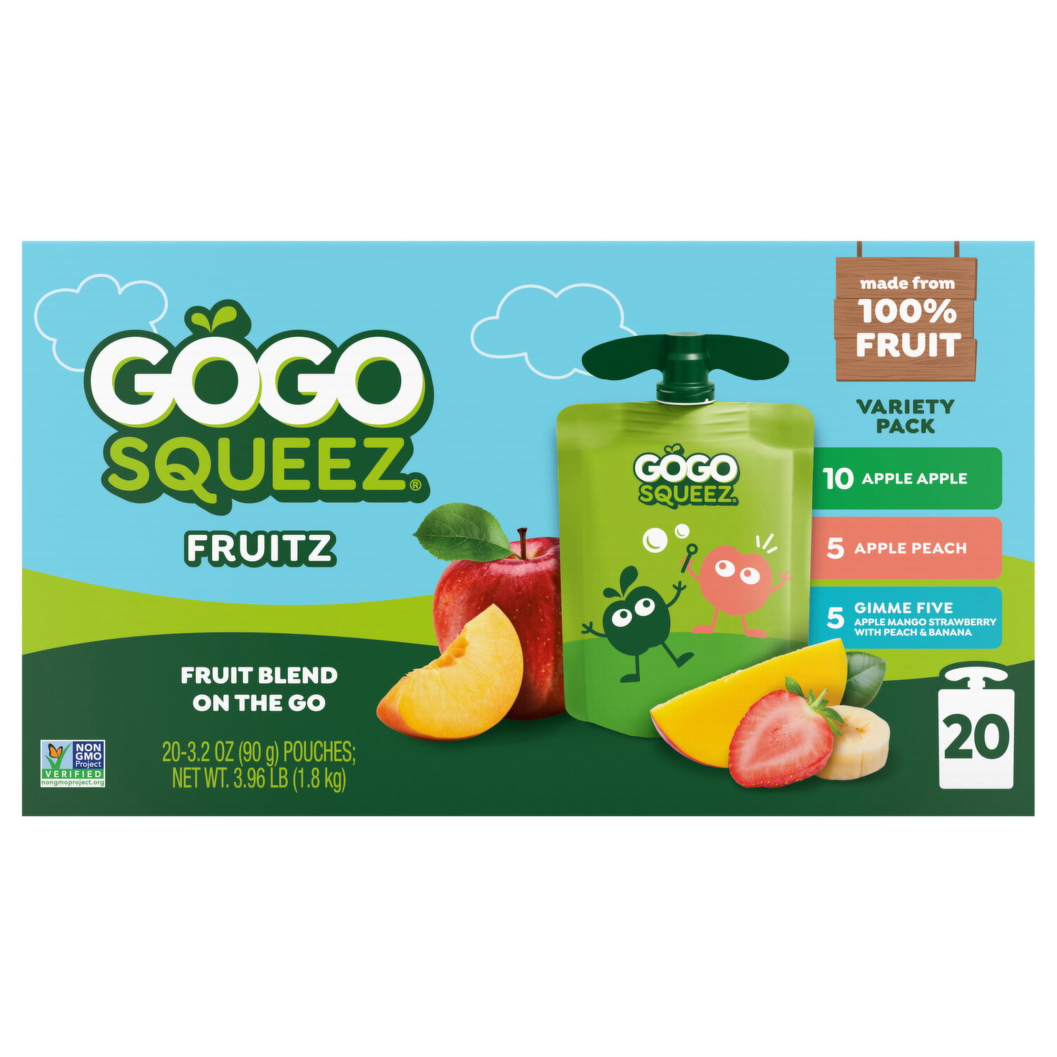 GoGo Squeez Apple Apple/Apple Strawberry/Apple Banana Fruitz