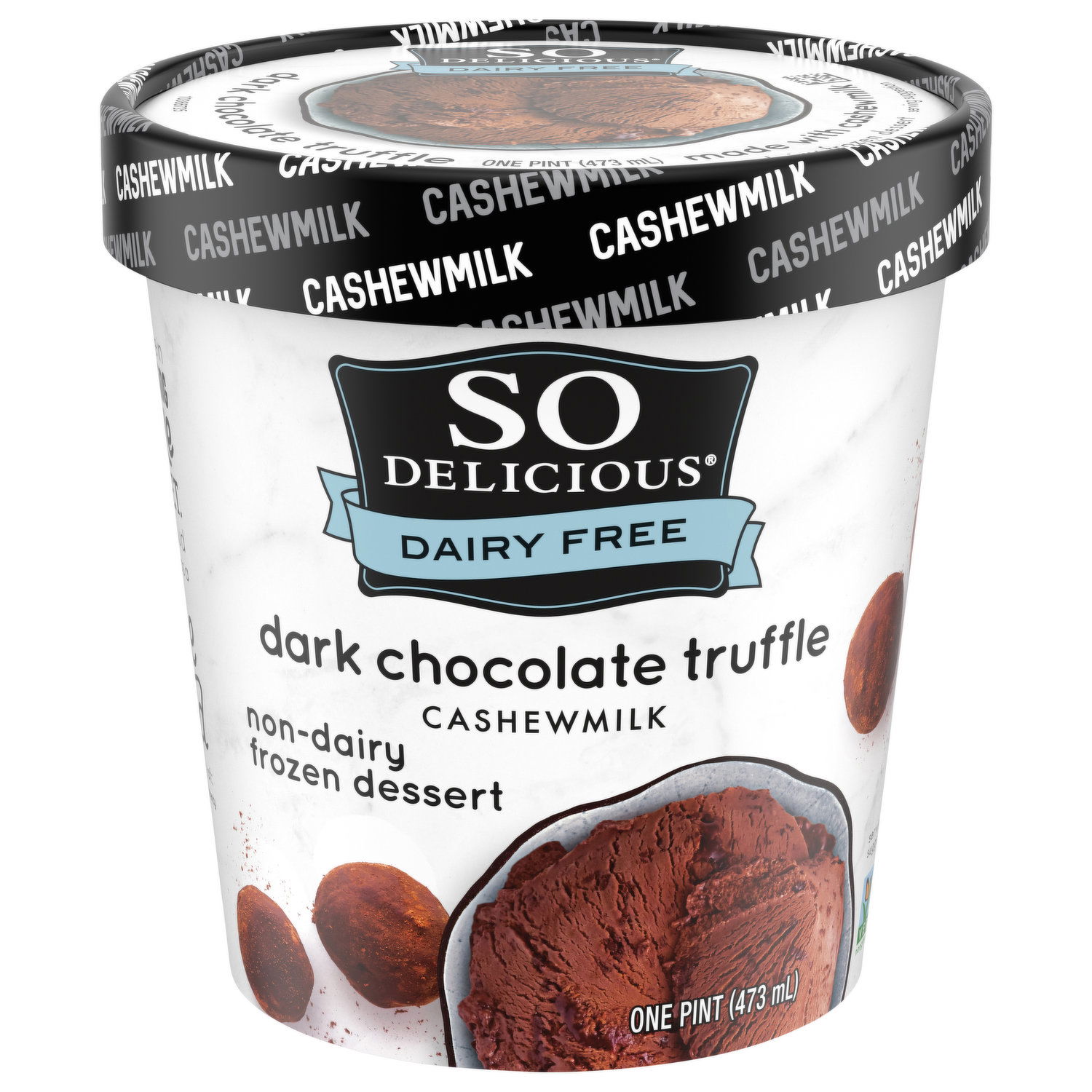 So Delicious Dairy Free Frozen Dessert Non Dairy Dark Chocolate Truffle Cashewmilk Smart Final