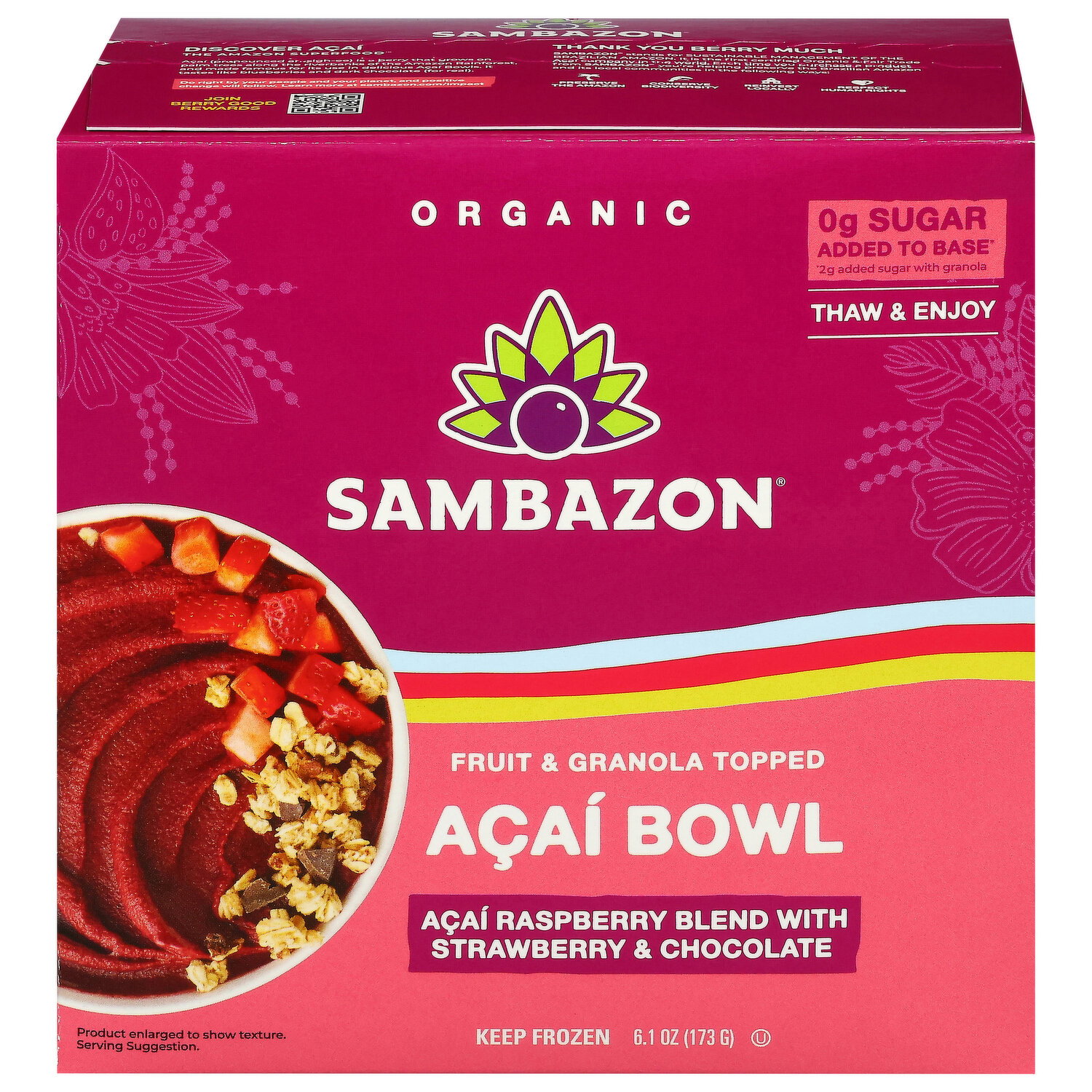 Sambazon Organic Fruit & Granola Topped Acai Bowl - Smart & Final