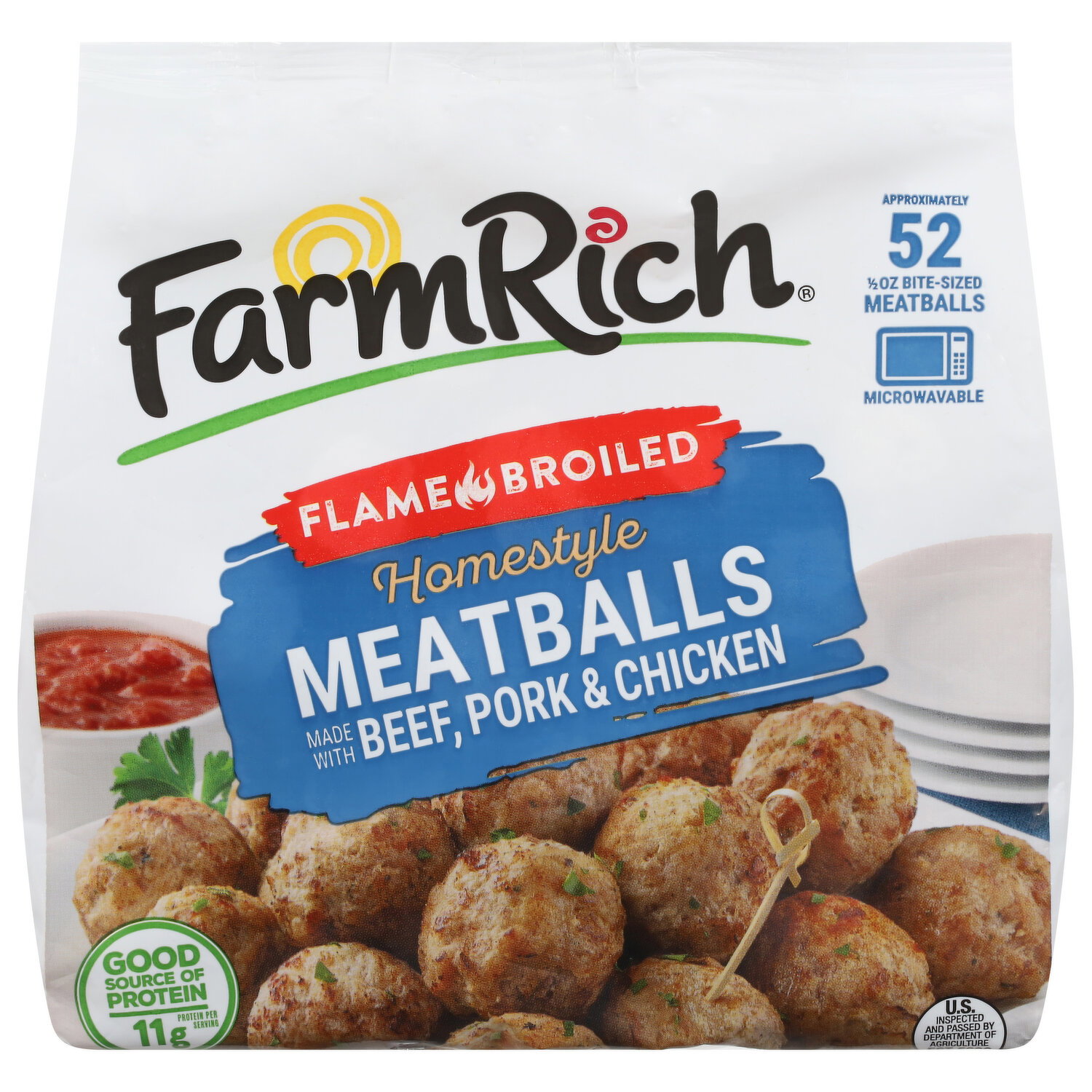Farm Rich Meatballs, Flame Broiled, Homestyle - Smart & Final