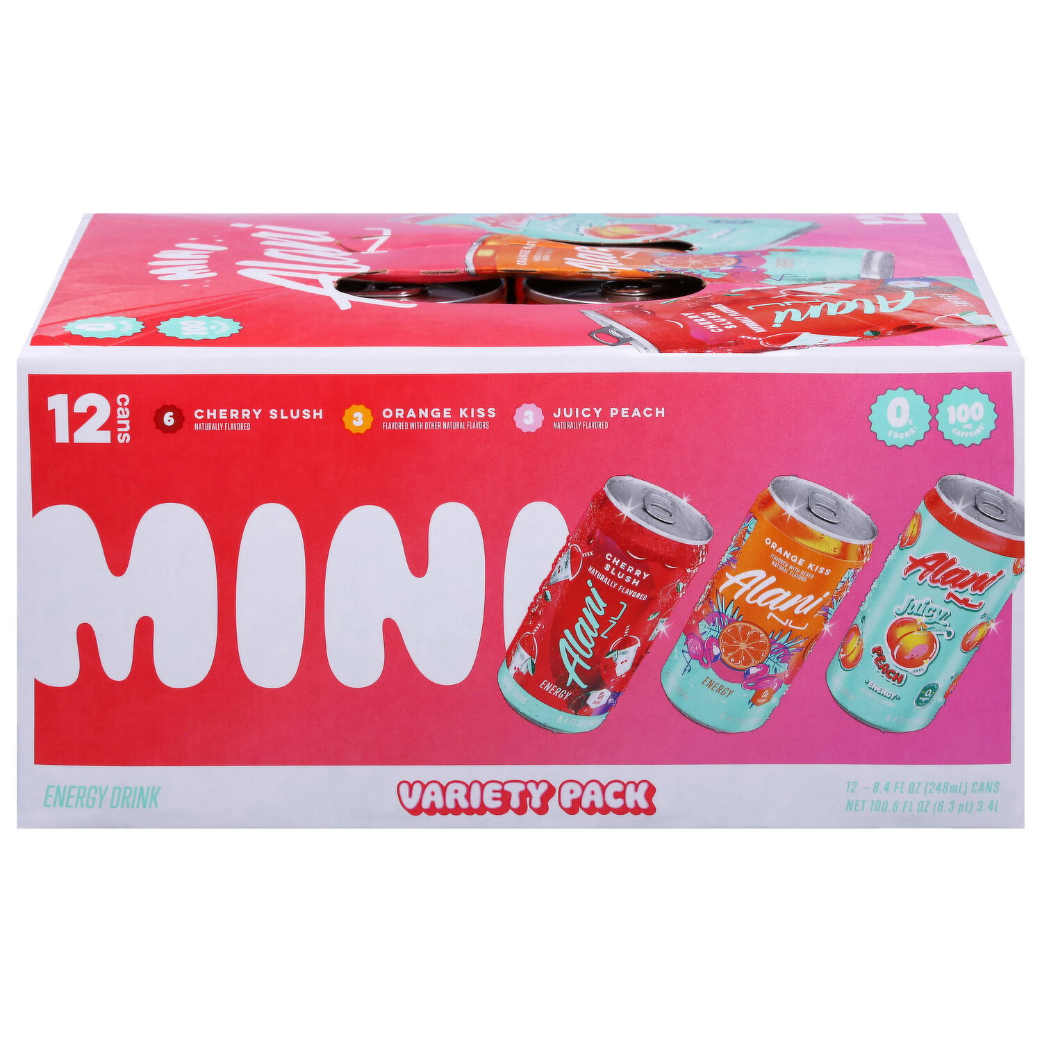 イマン　マリカ　アミナ　コラージュ③ Alani Nu Energy Drink, Cherry Slush/Orange Kiss/Juicy Peach, Mini