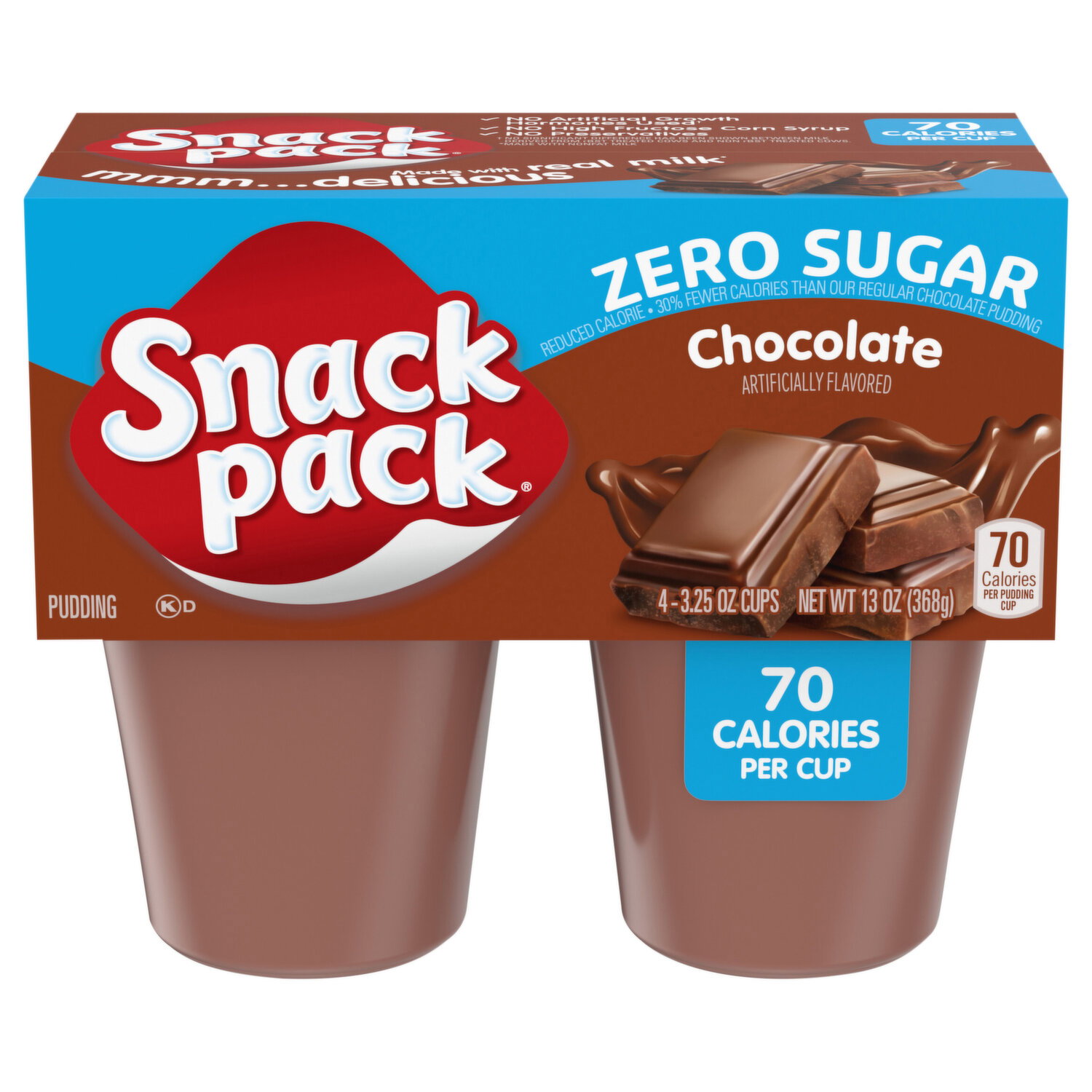 Snack Pack Zero Sugar Chocolate Pudding - Smart & Final