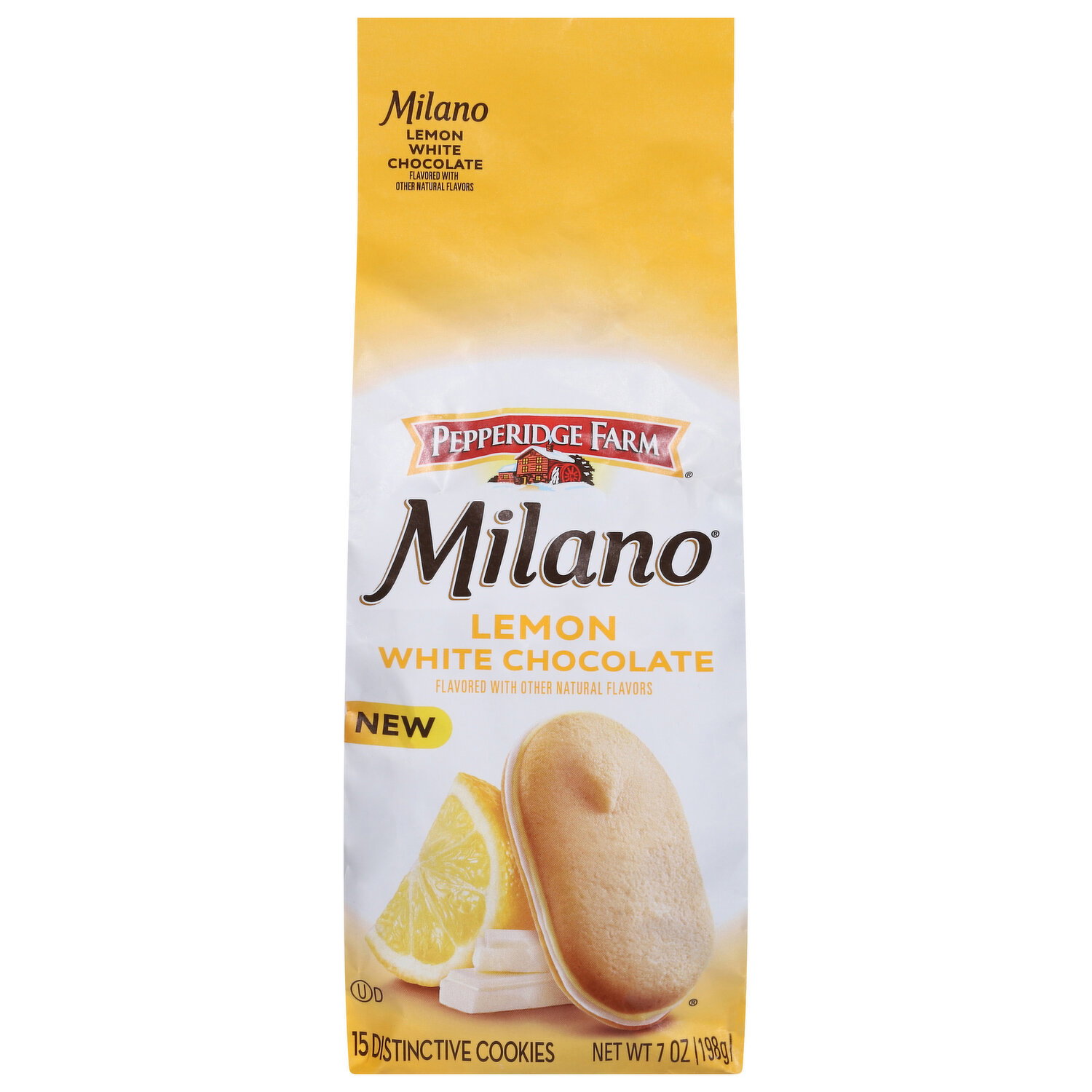 Pepperidge Farm Cookies, Distinctive, Lemon White Chocolate