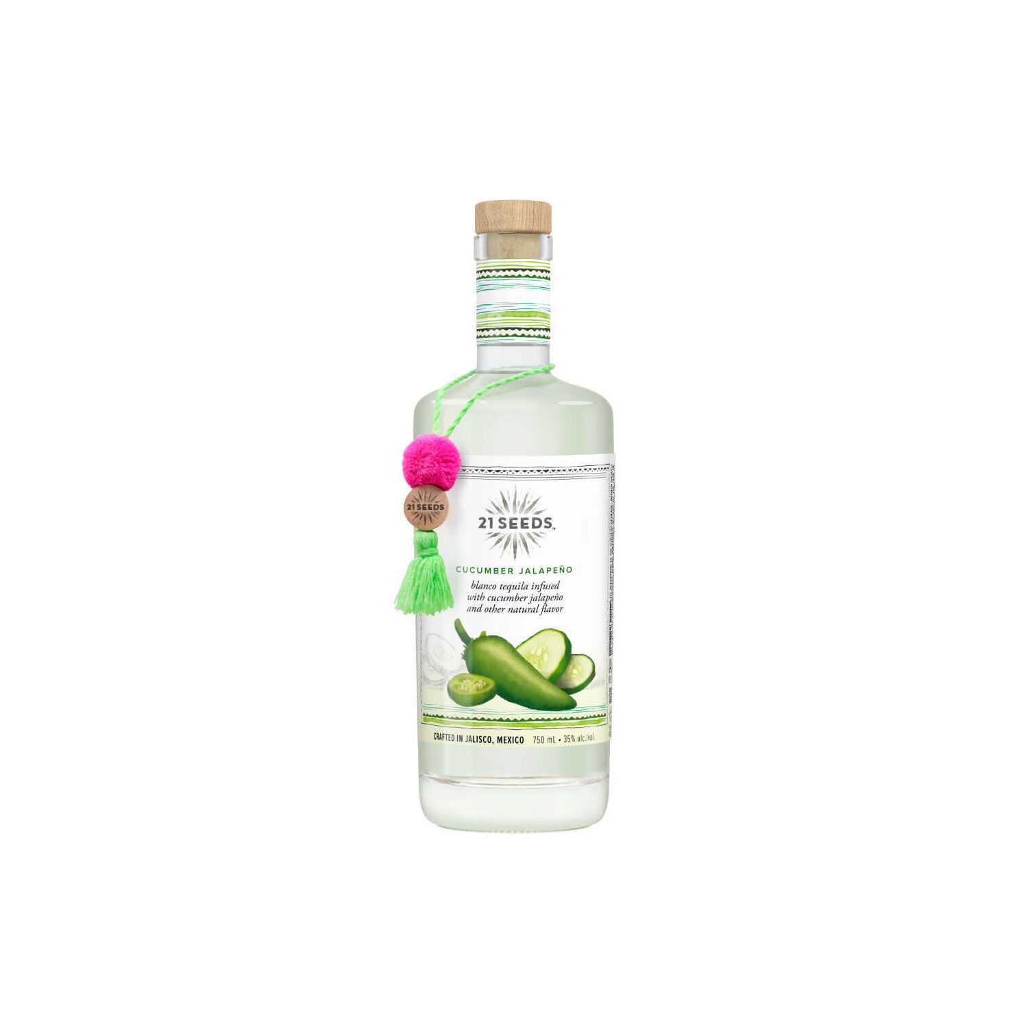 21 Seeds Cucumber Jalapeno Infused Blanco Flavored Tequila - Smart
