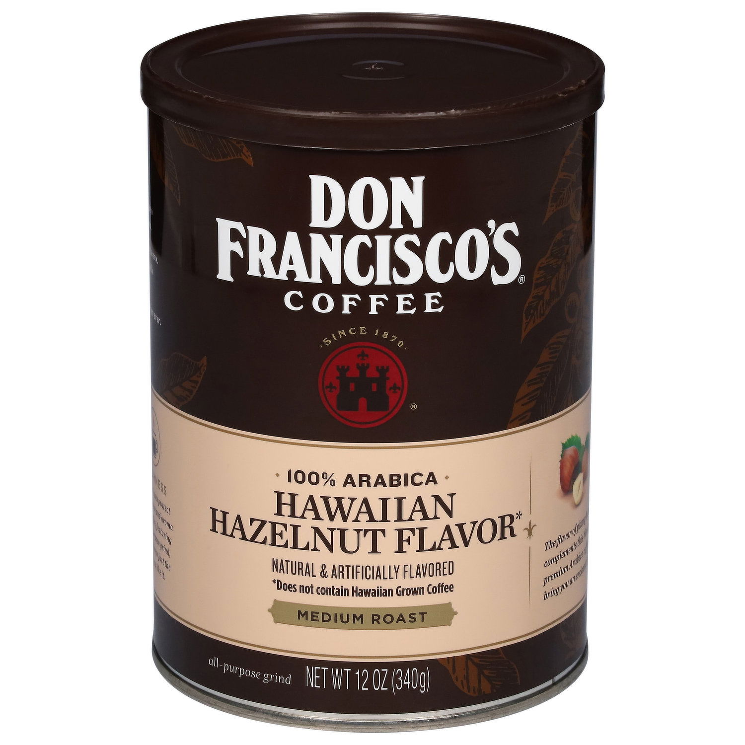 Don Francisco's Coffee, 100% Arabica, Medium Roast, Cinnamon