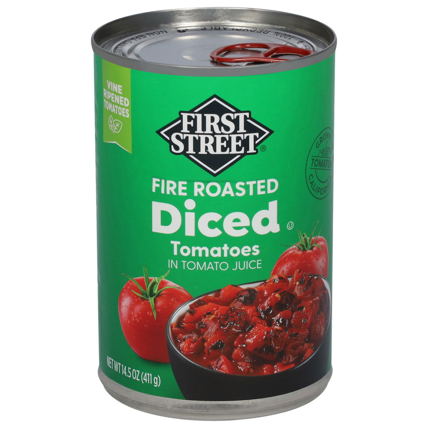 First Street Tomatoes, Diced, Fire Roasted - Smart & Final