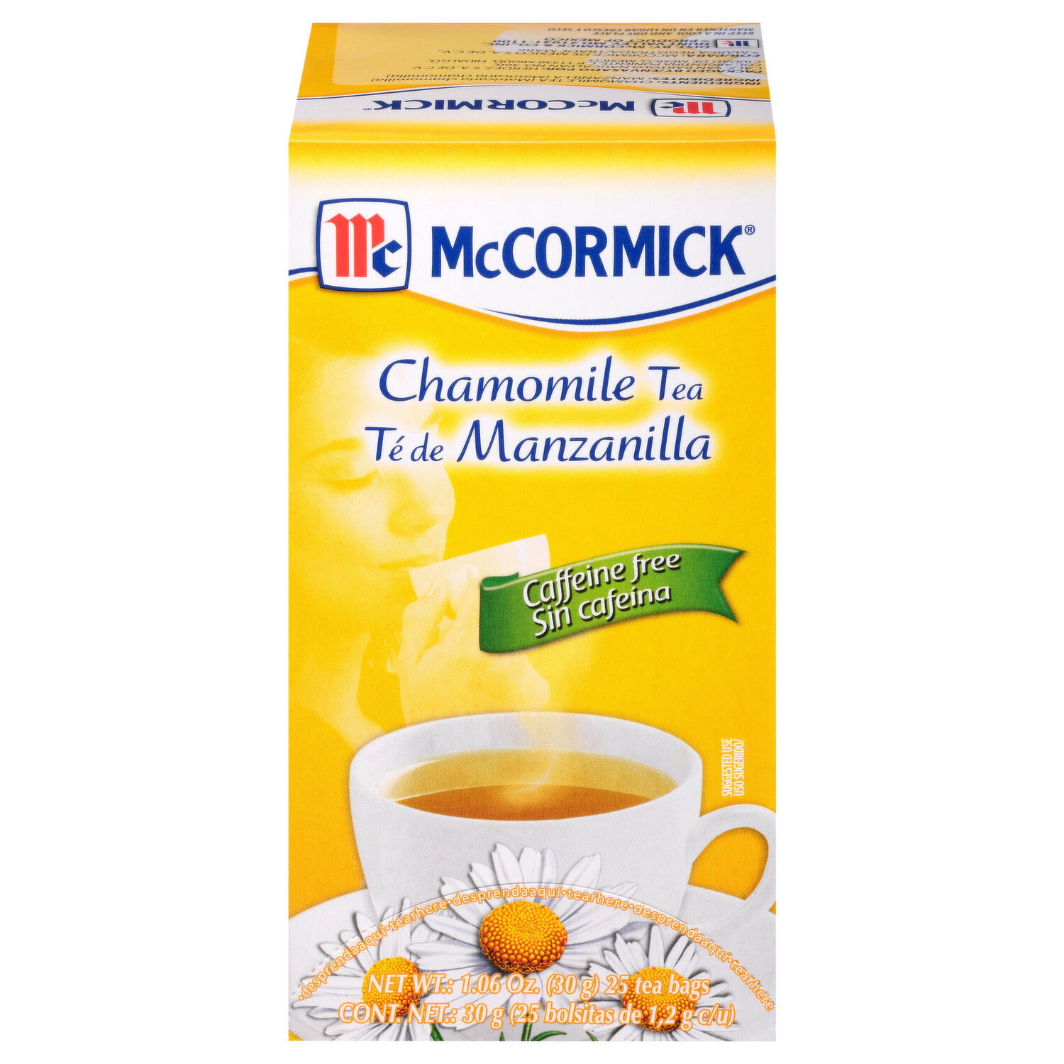 McCormick 25 Count Box Caffeine Free Chamomile Tea Bags - Smart