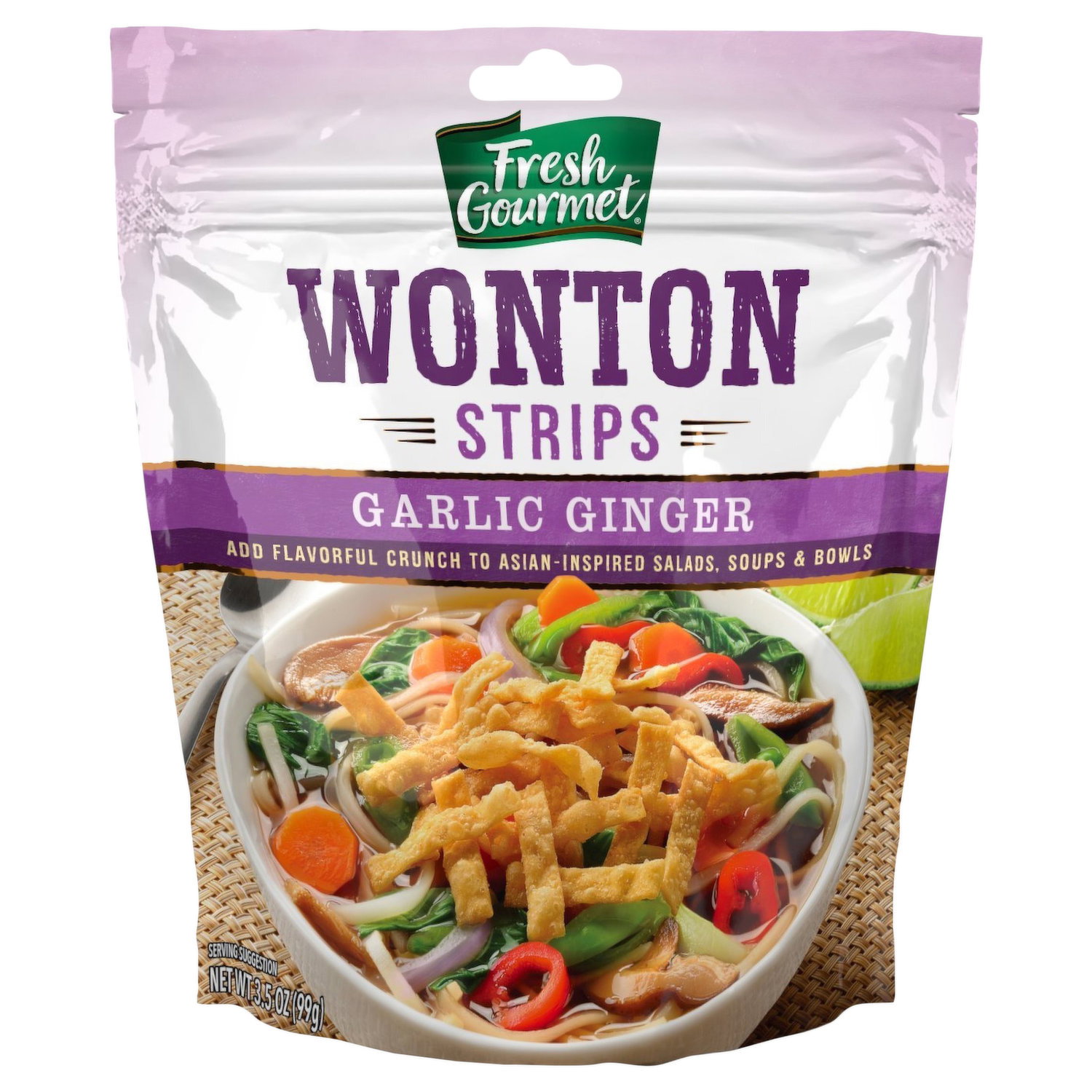 Fresh Gourmet Wonton Strips, Garlic Ginger - Smart & Final