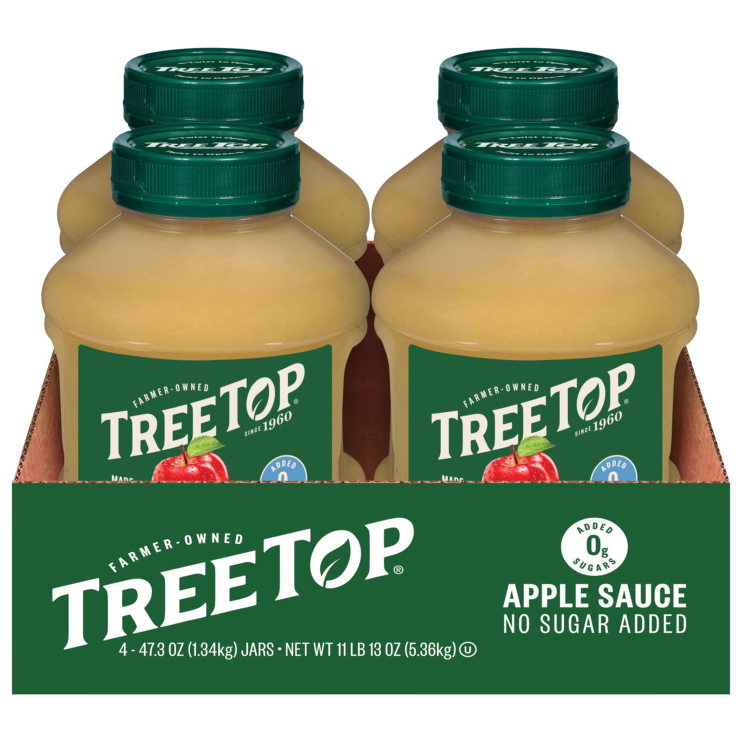 Apple - YDMOBA Tree Top Single Serve Apple Sauce, Unsweetened, Sugar Free