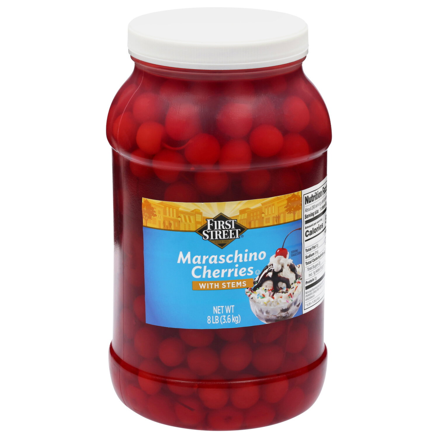 First Street Maraschino Cherries with Stems - Smart & Final