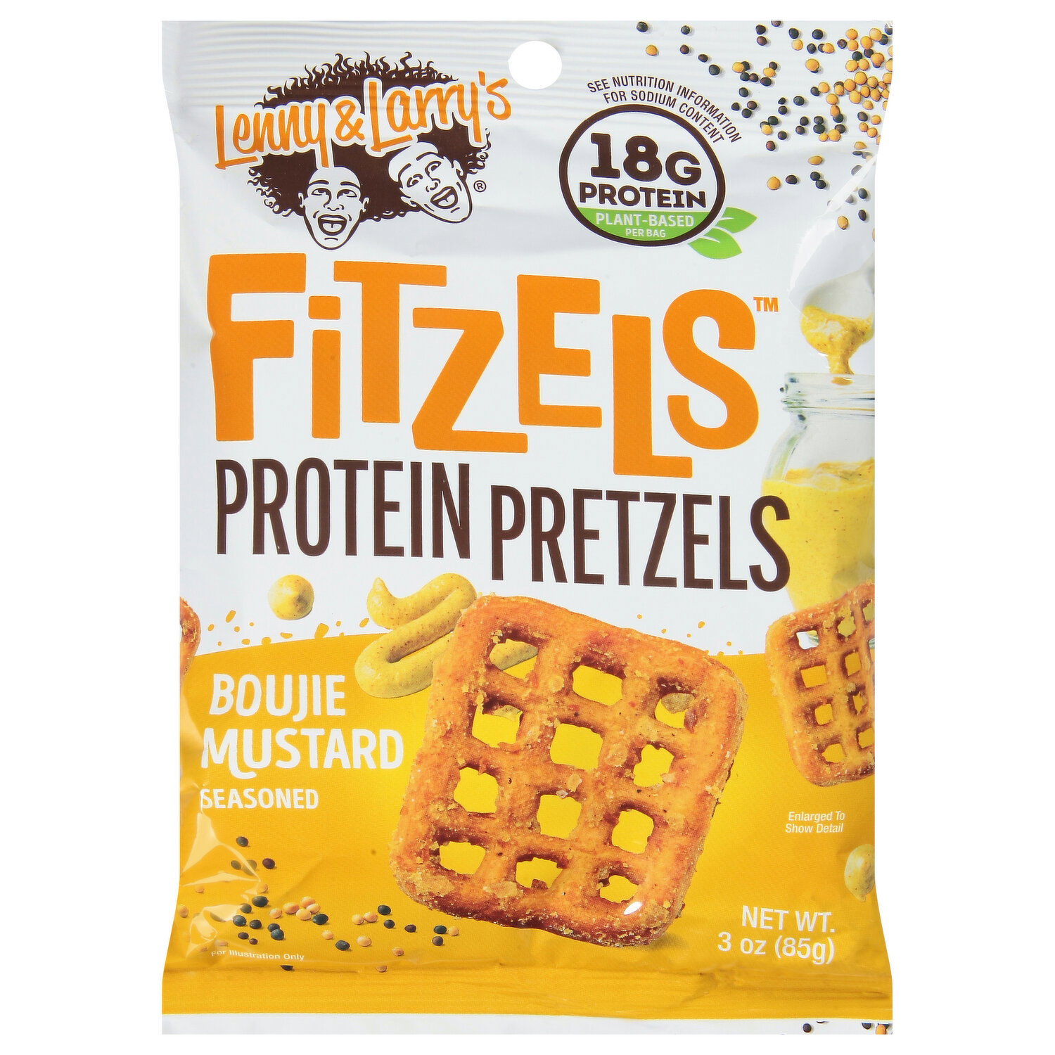 Lenny & Larry's Pretzels, Boujie Mustard Seasoned, Protein - Smart