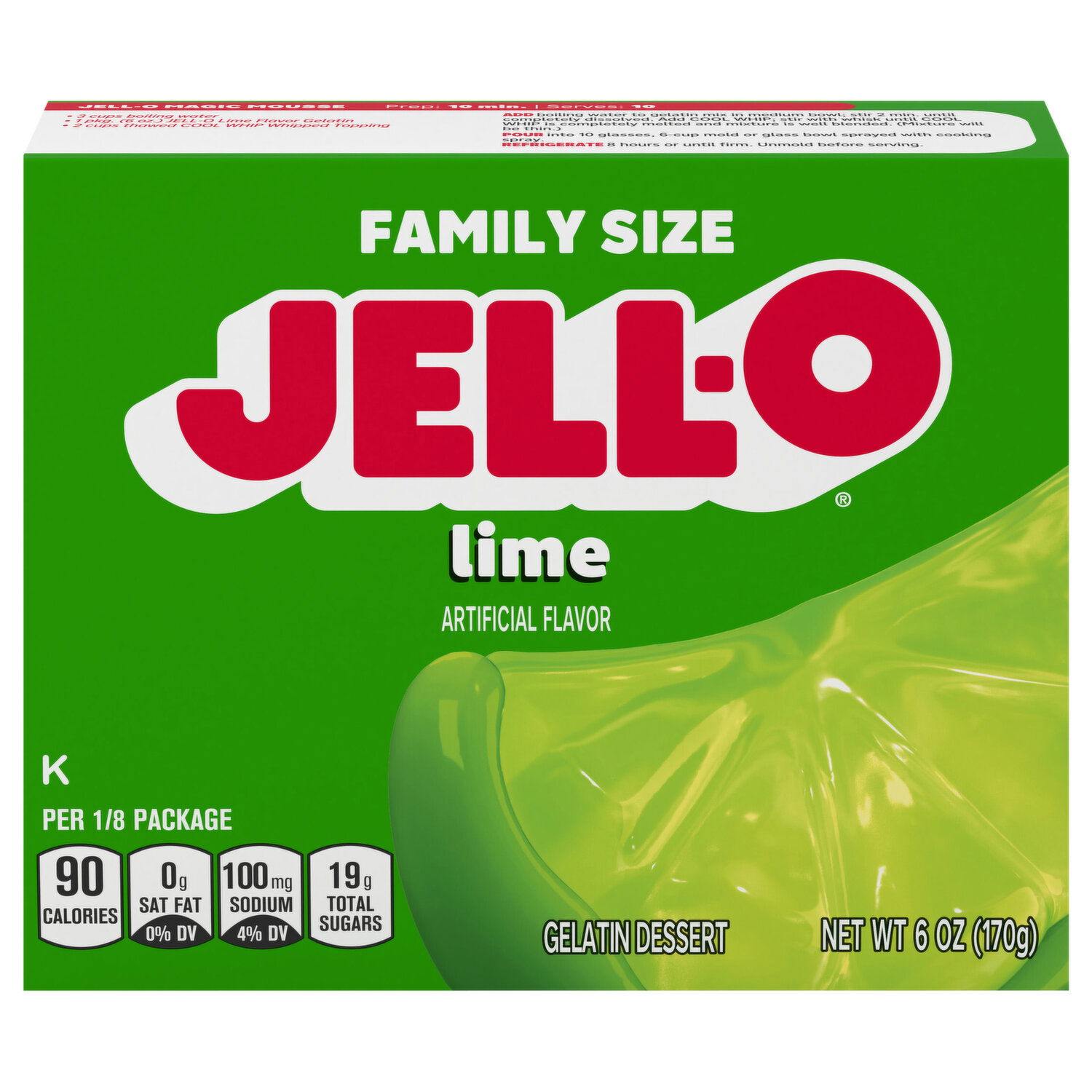 Jell-O Gelatin Dessert, Lime, Family Size - Smart & Final Jell-O Gelatin Dessert, Lime, Family Size - Smart & Final