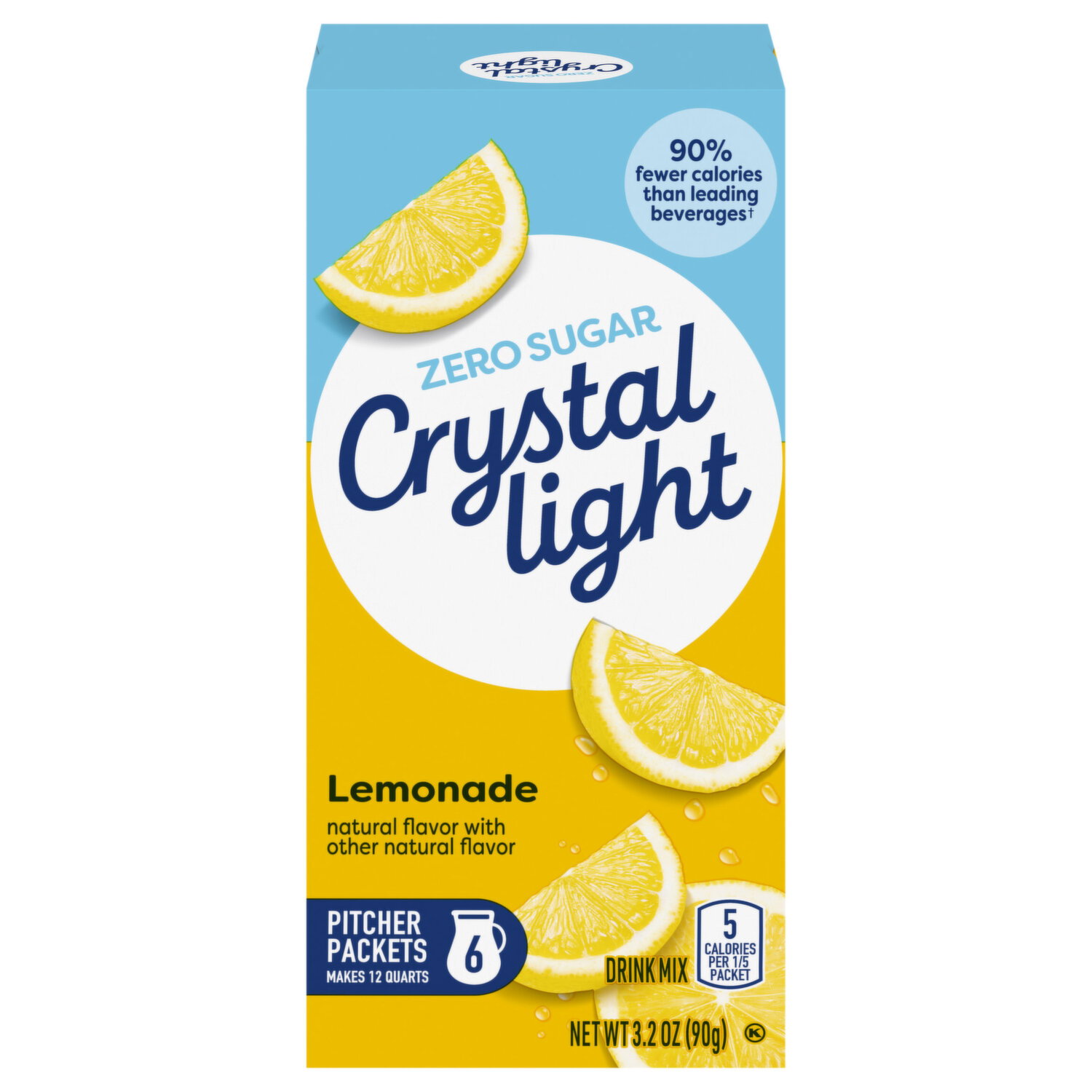 Crystal Light Zero Sugar Pitcher Packets Lemonade Drink Mix Crystal Light Zero Sugar Pitcher Packets Lemonade Drink Mix