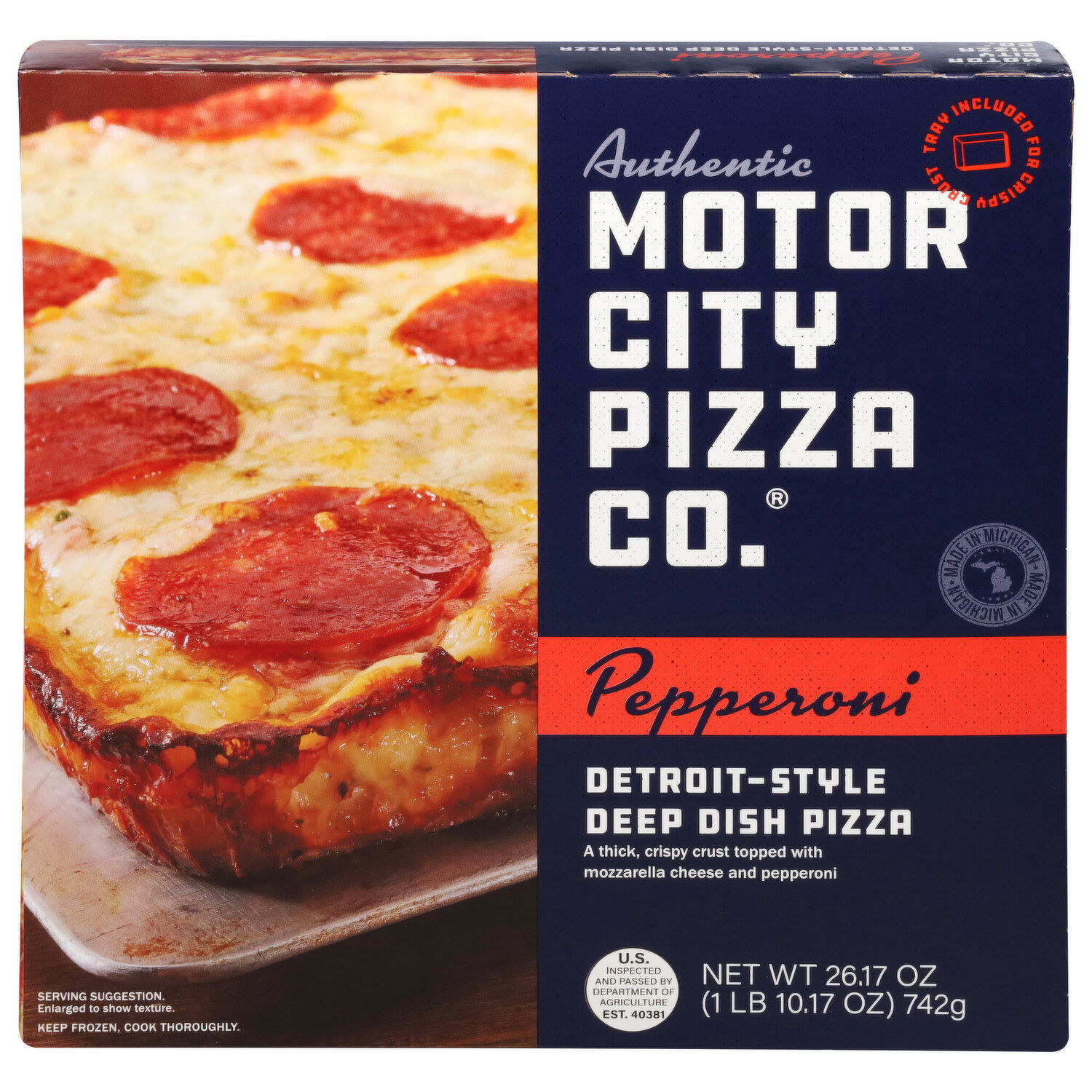 Motor City Pizza Co. Pizza, Deep Dish, Detroit-Style