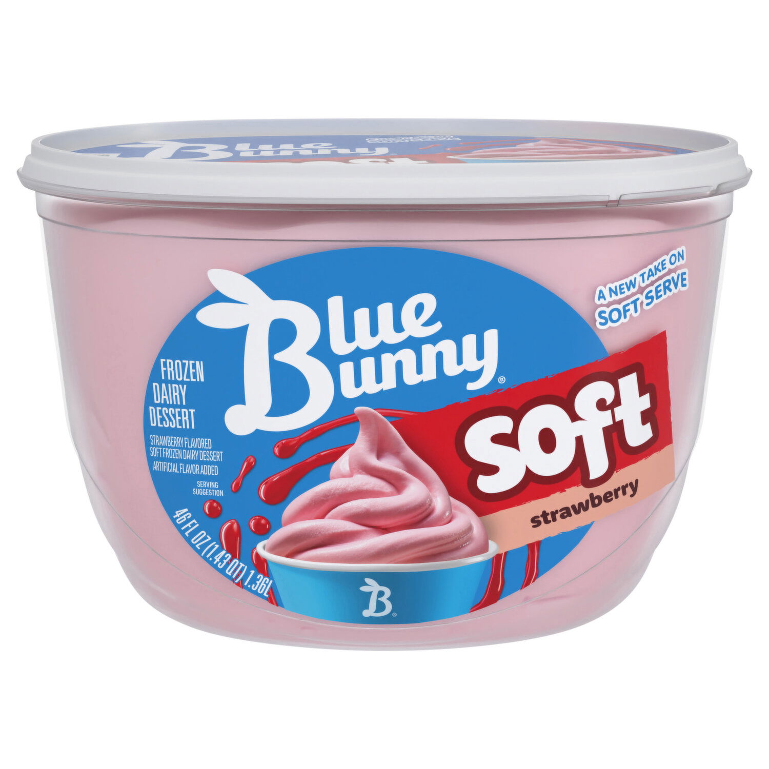 Blue Bunny Frozen Dairy Dessert, Strawberry, Soft   Smart & Final