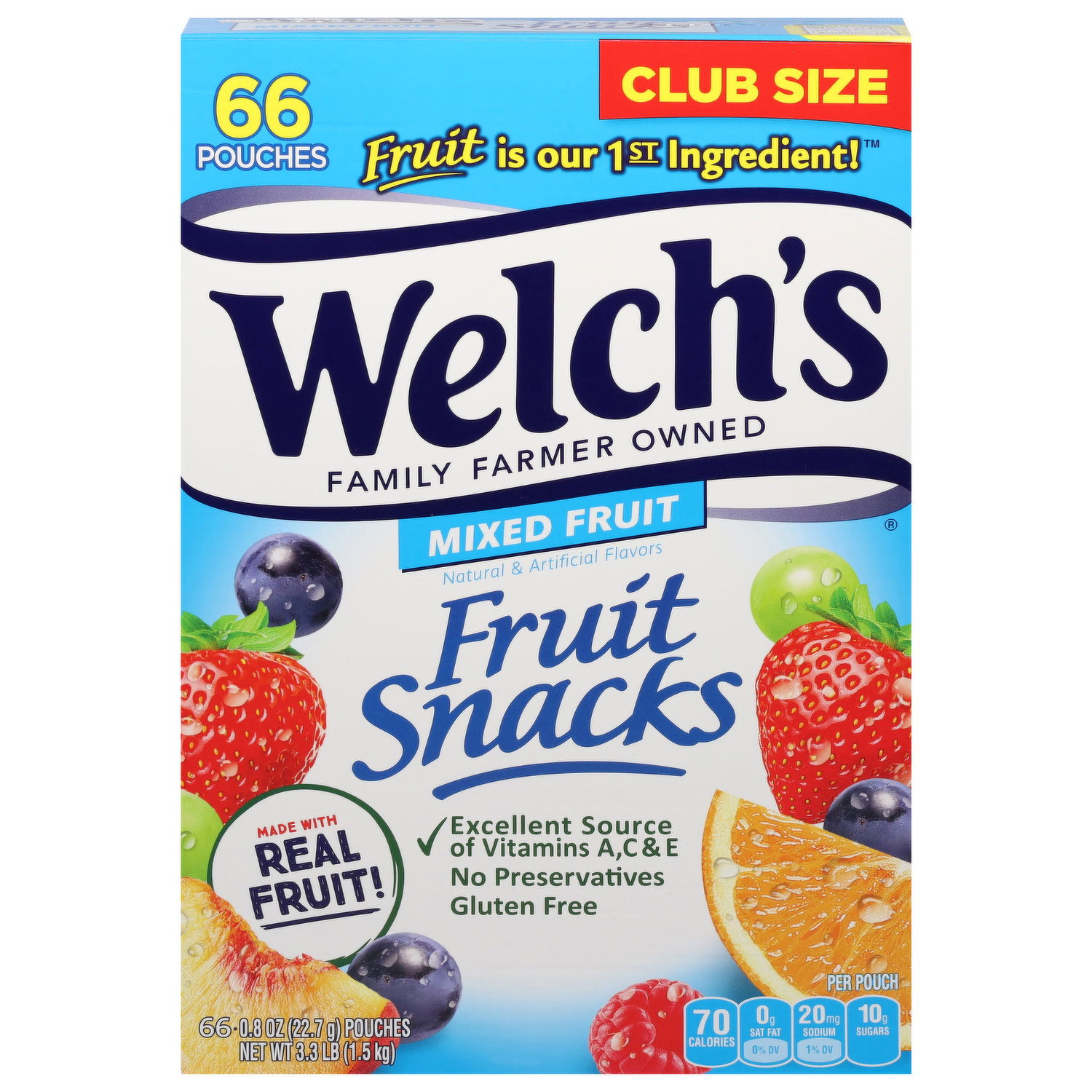 FRUiTS 6冊セット 116,117,118,119,120,121 Welch's Fruit Snacks, Mixed Fruit, Club Size - Smart & Final
