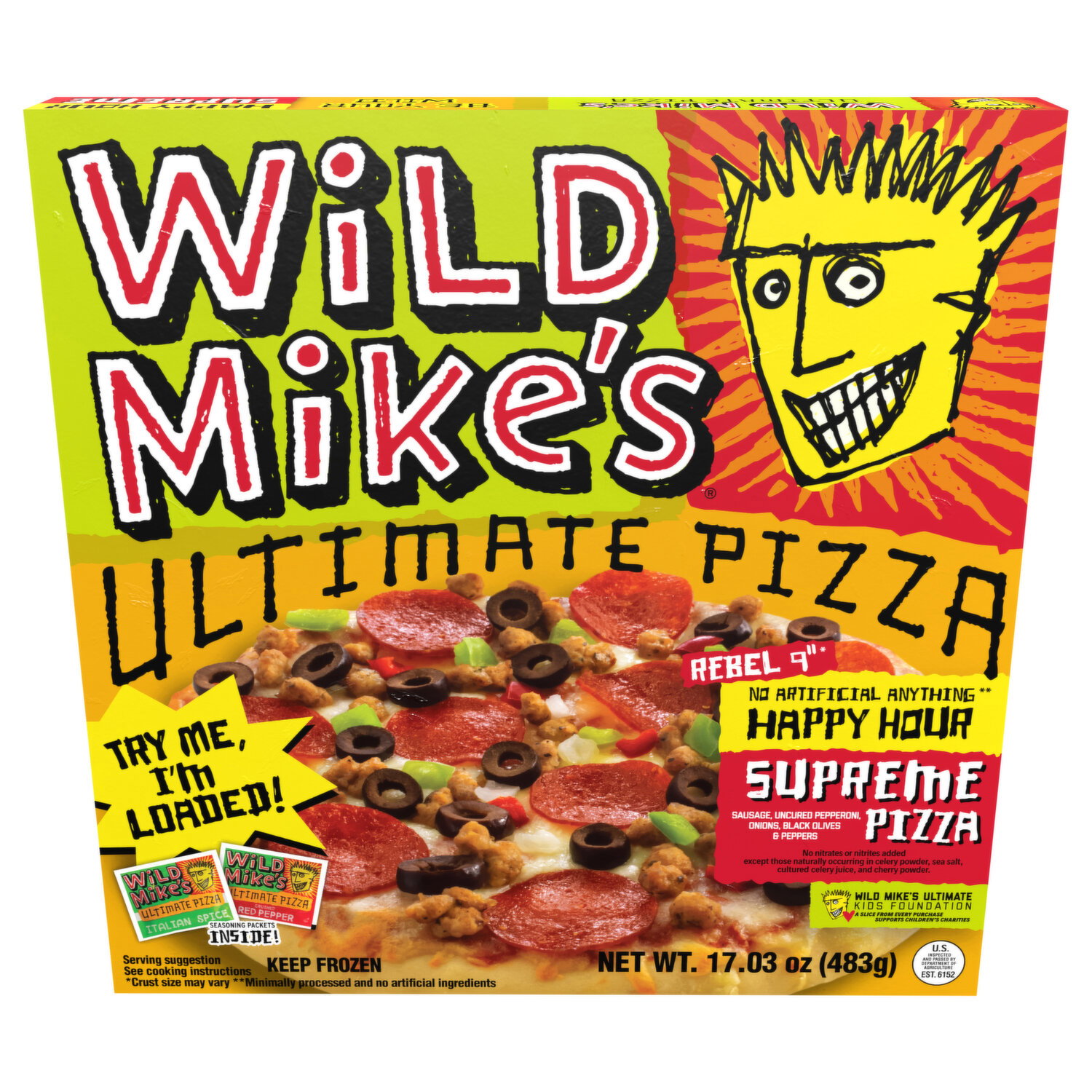Wild Mike's Ultimate Rebel Happy Hour Supreme 9 Inch Pizza - Smart