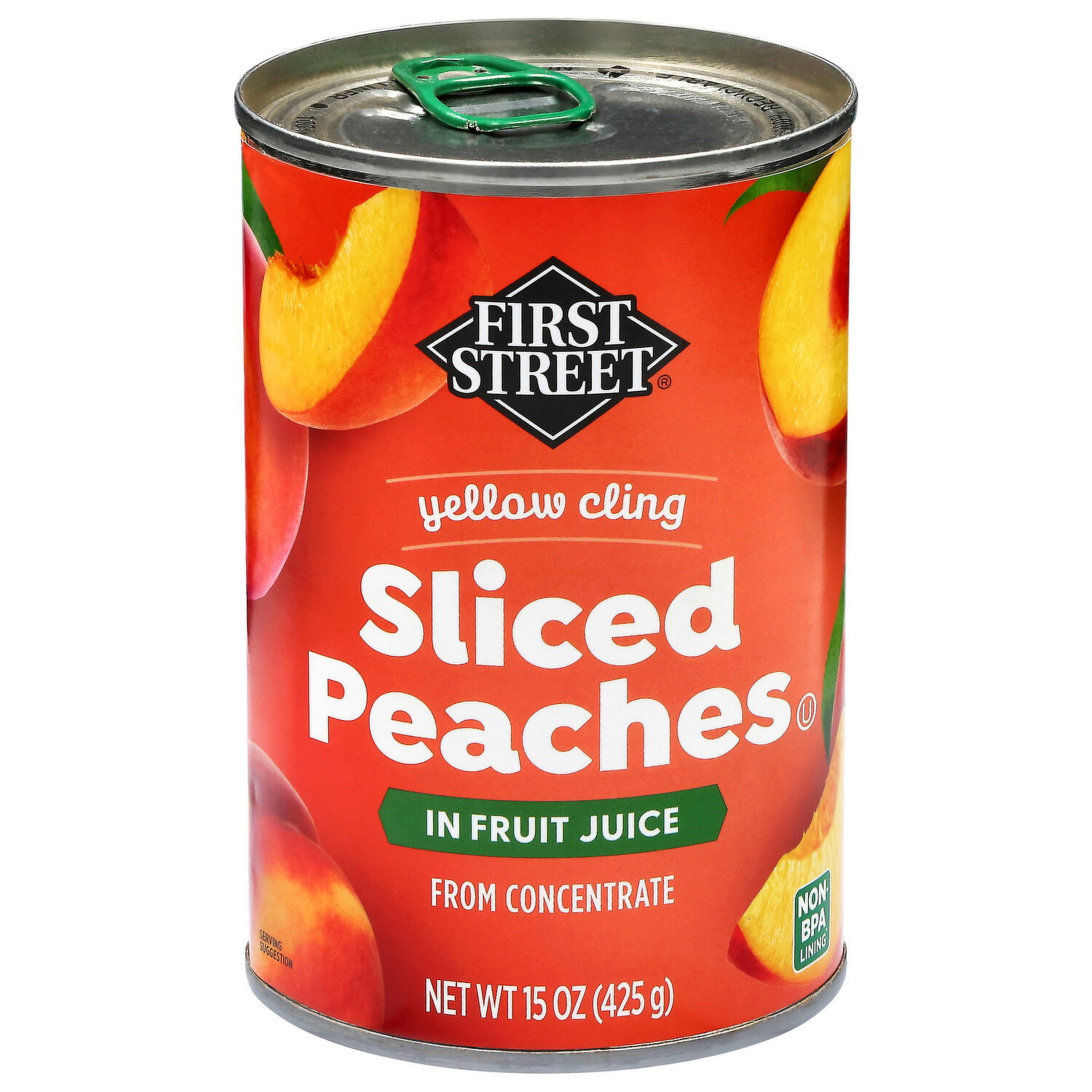 First Street Yellow Cling Sliced Peaches in Fruit Juice - Smart